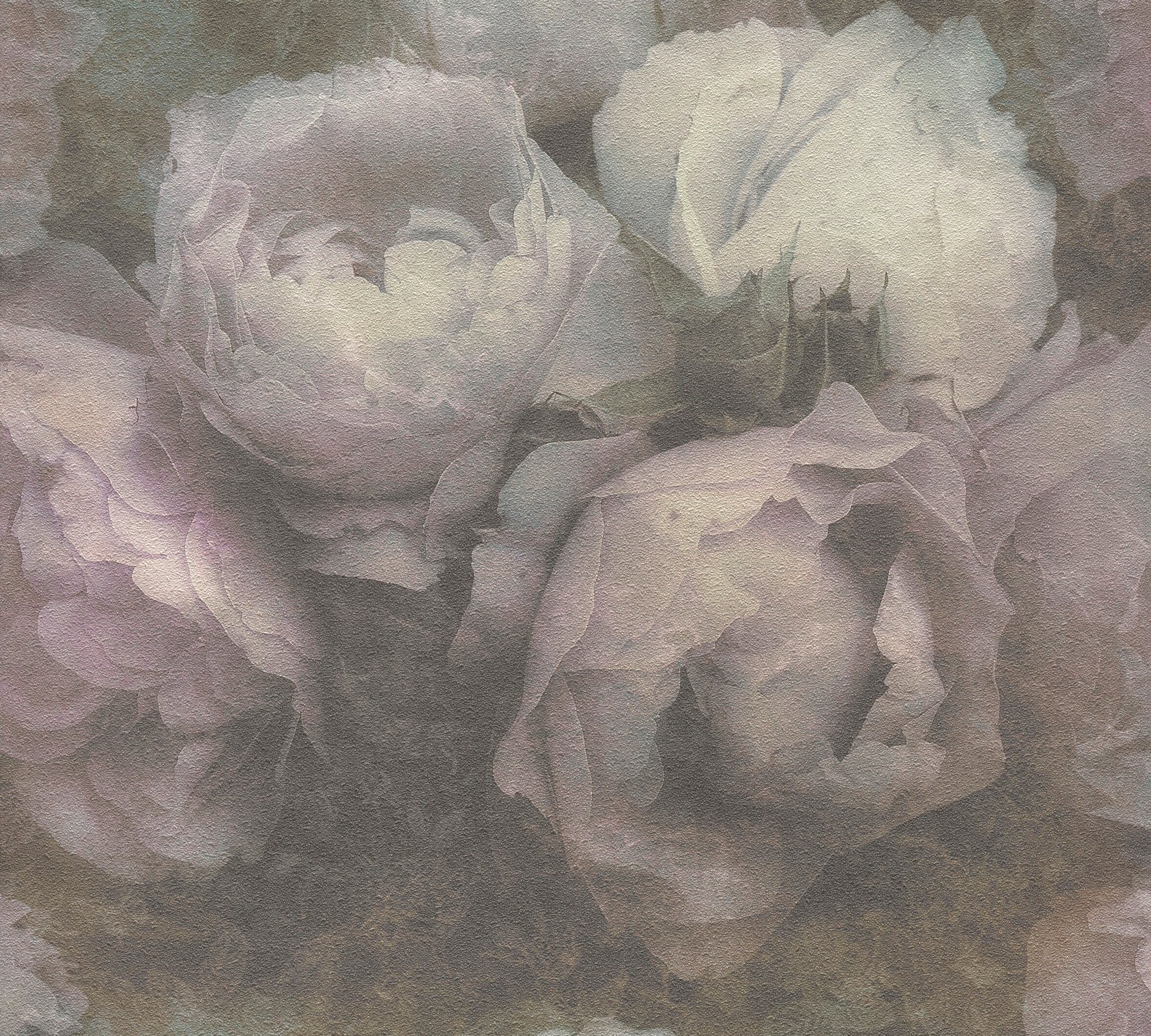 living walls Vliestapete 'New Walls Romantic Dream mit romantischen Rosen' Wald botanisch floral leicht strukturiert Tapete Blumen Tapeten Wohnzimmer Schlafzimmer Küche modern Design Büro