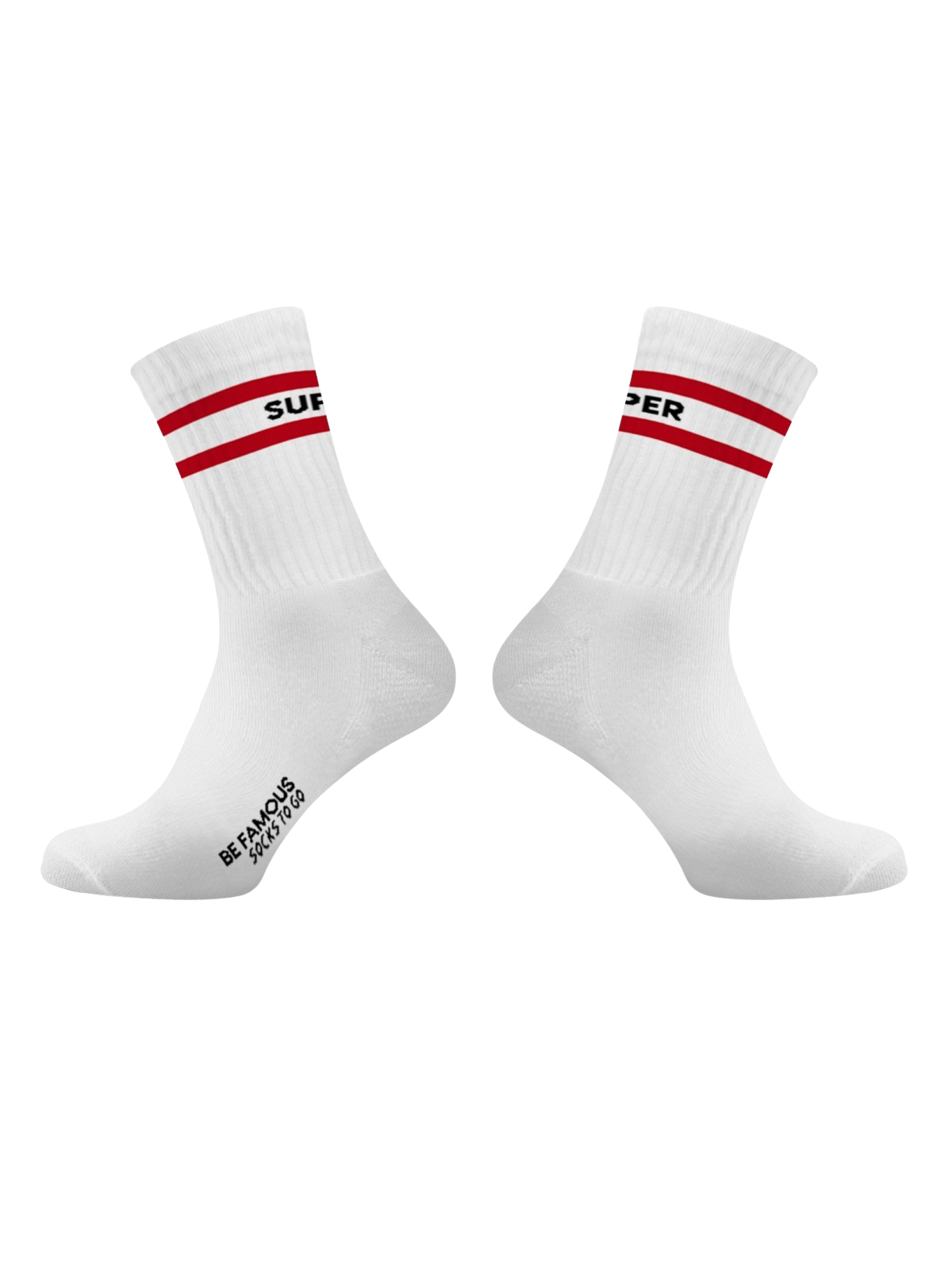 Be Famous x Socks to go Statement Socken SUPER WOMAN