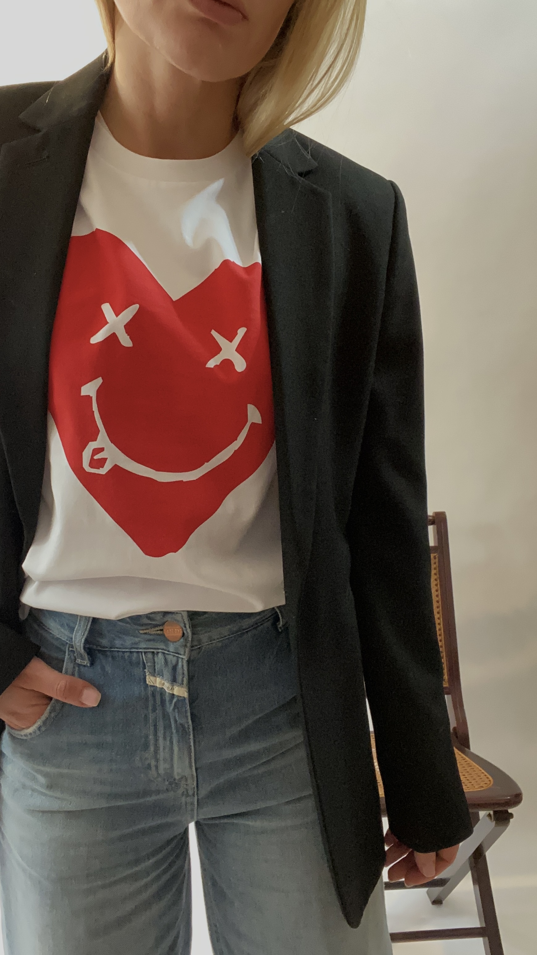 T SHIRT BIG HEART RED