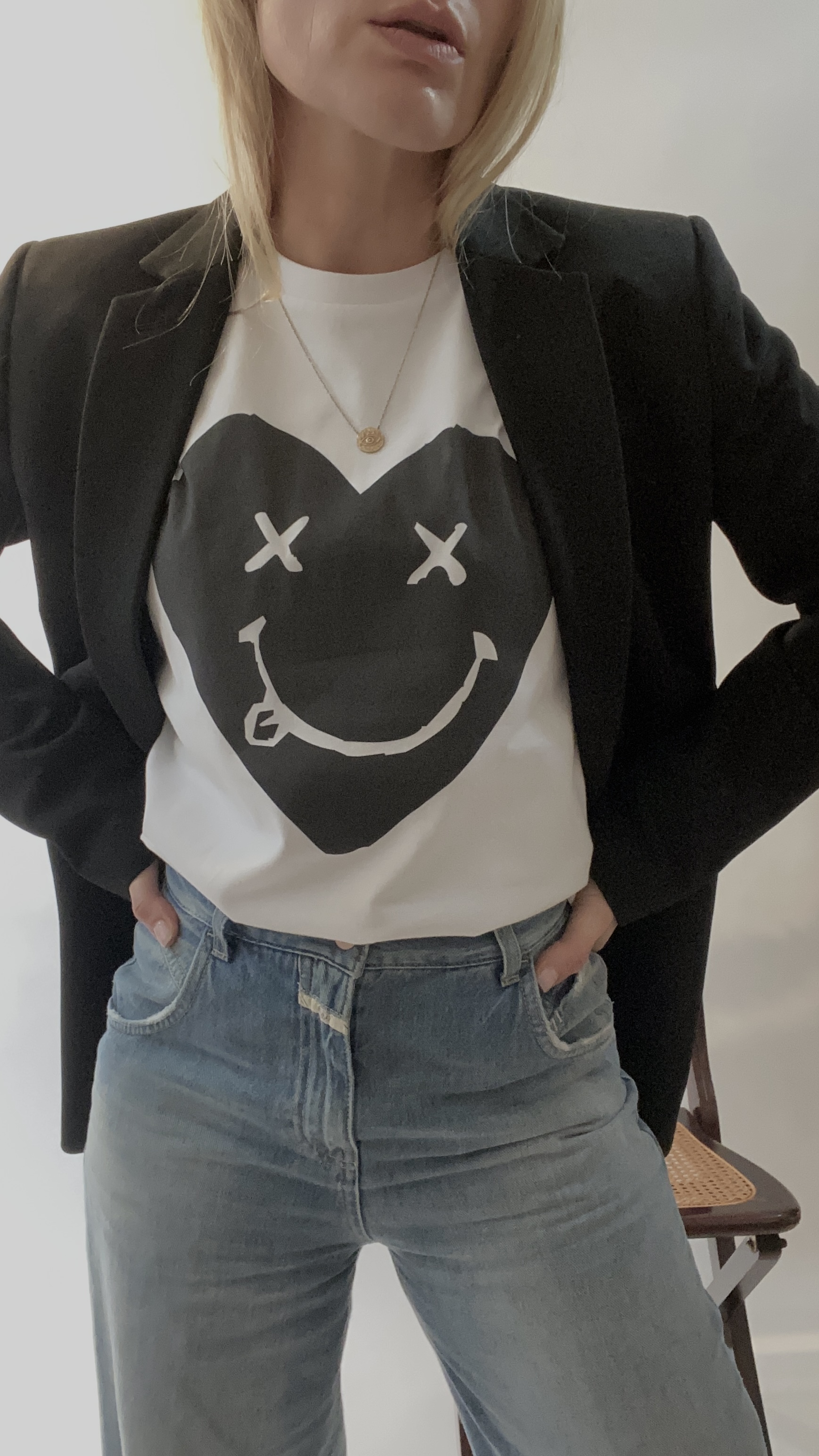T-SHIRT BIG HEART BLACK