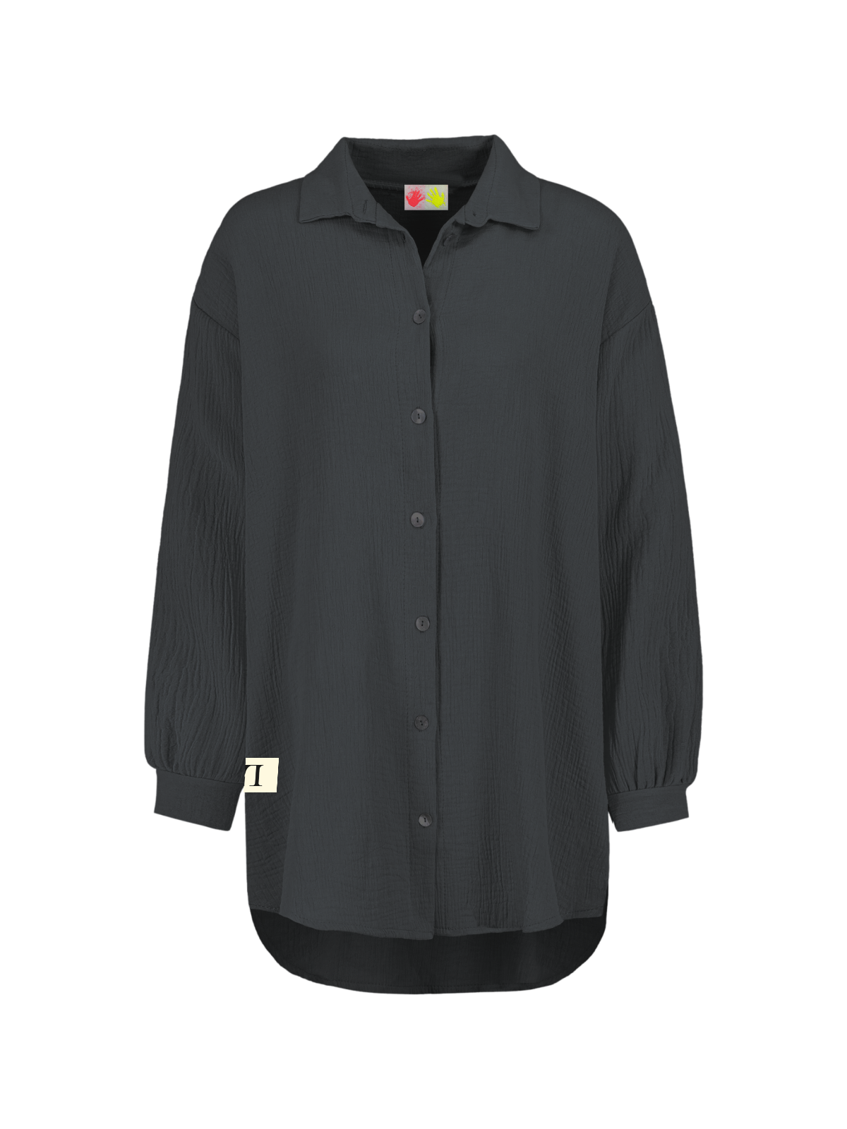 LL -Musselin Bluse black