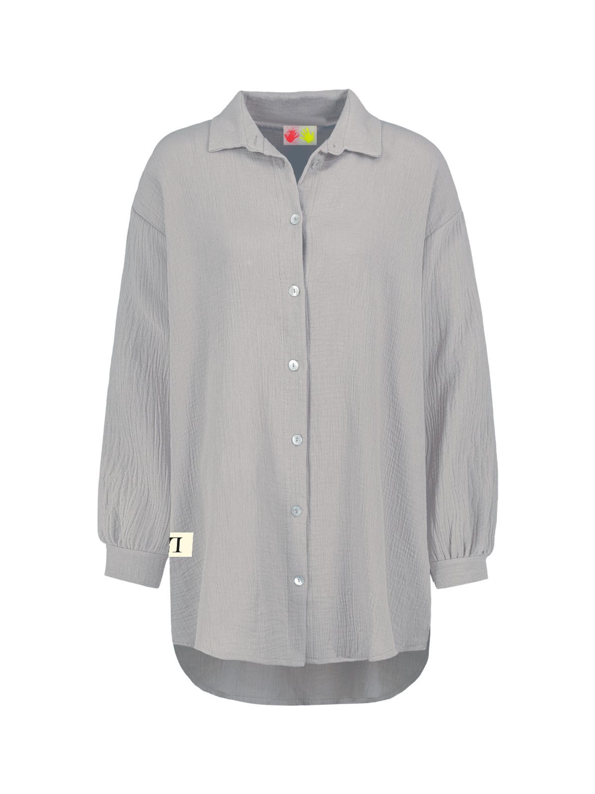 LL -Musselin Bluse light grey