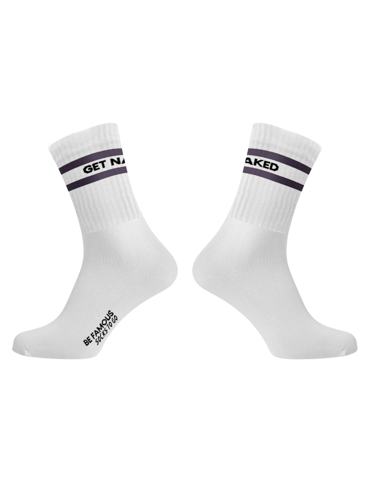 Be Famous Socks to go Statement Socken GET NAKED