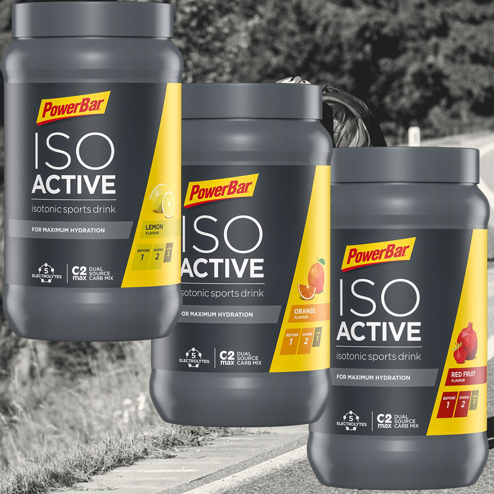PowerBar ISOACTIVE Dose mit 1320g. Verschiedene Sorten.