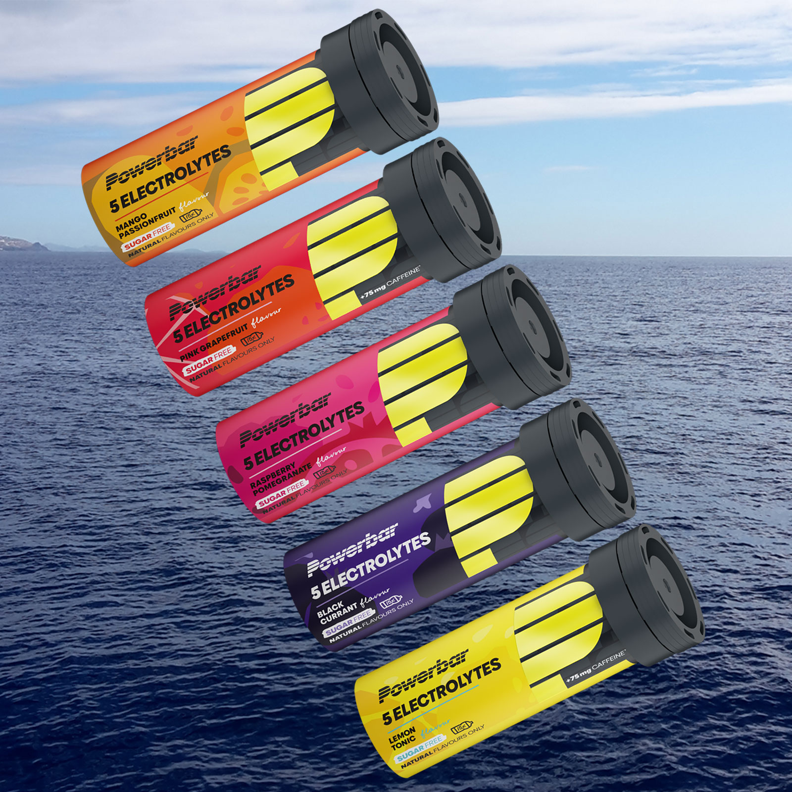 PowerBar 5Electrolytes Röhrchen mit 10 Tabletten (10 x 4g). Verschiedene Sorten.