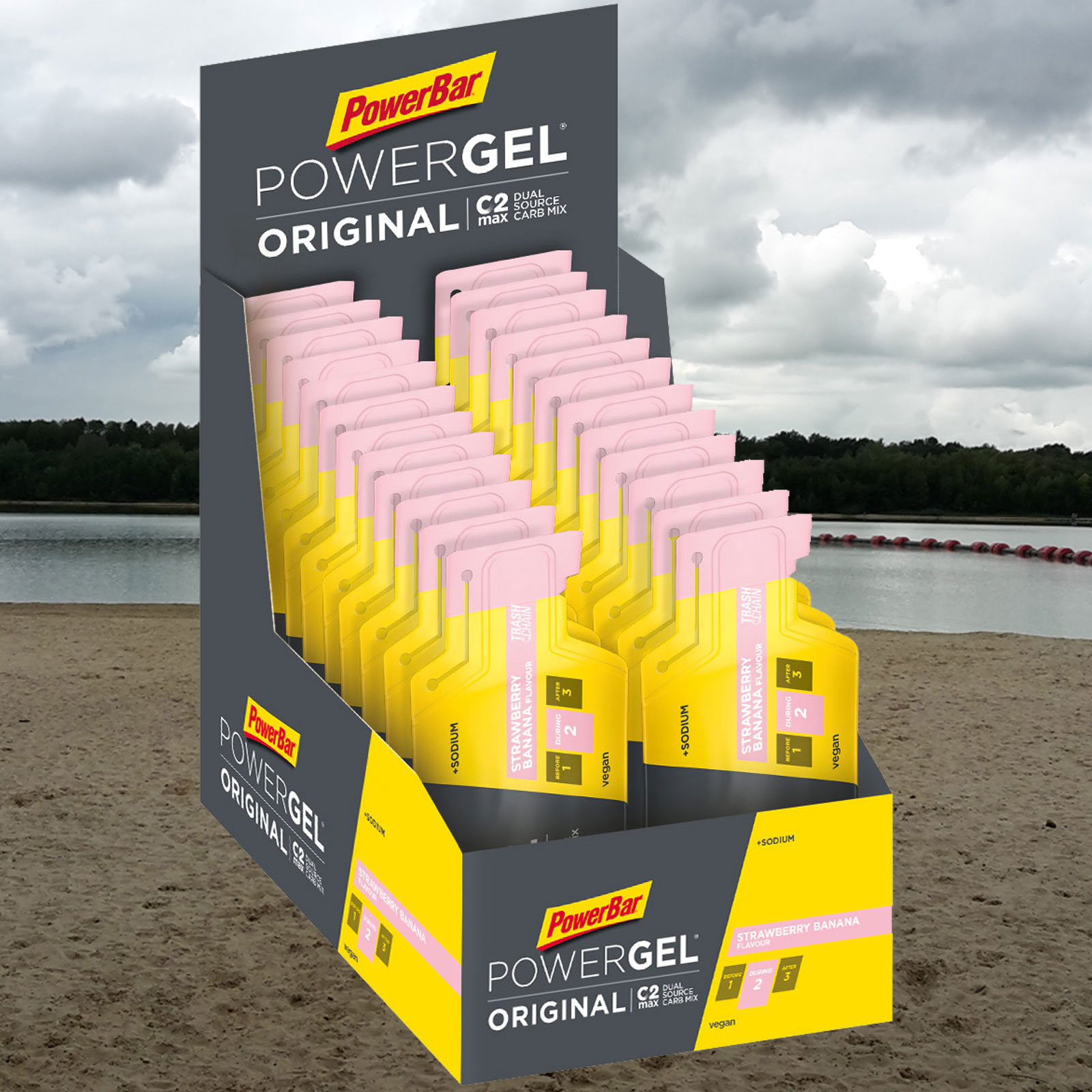 PowerBar GEL 24 Tütchen a 41g Strawberry-Banana.