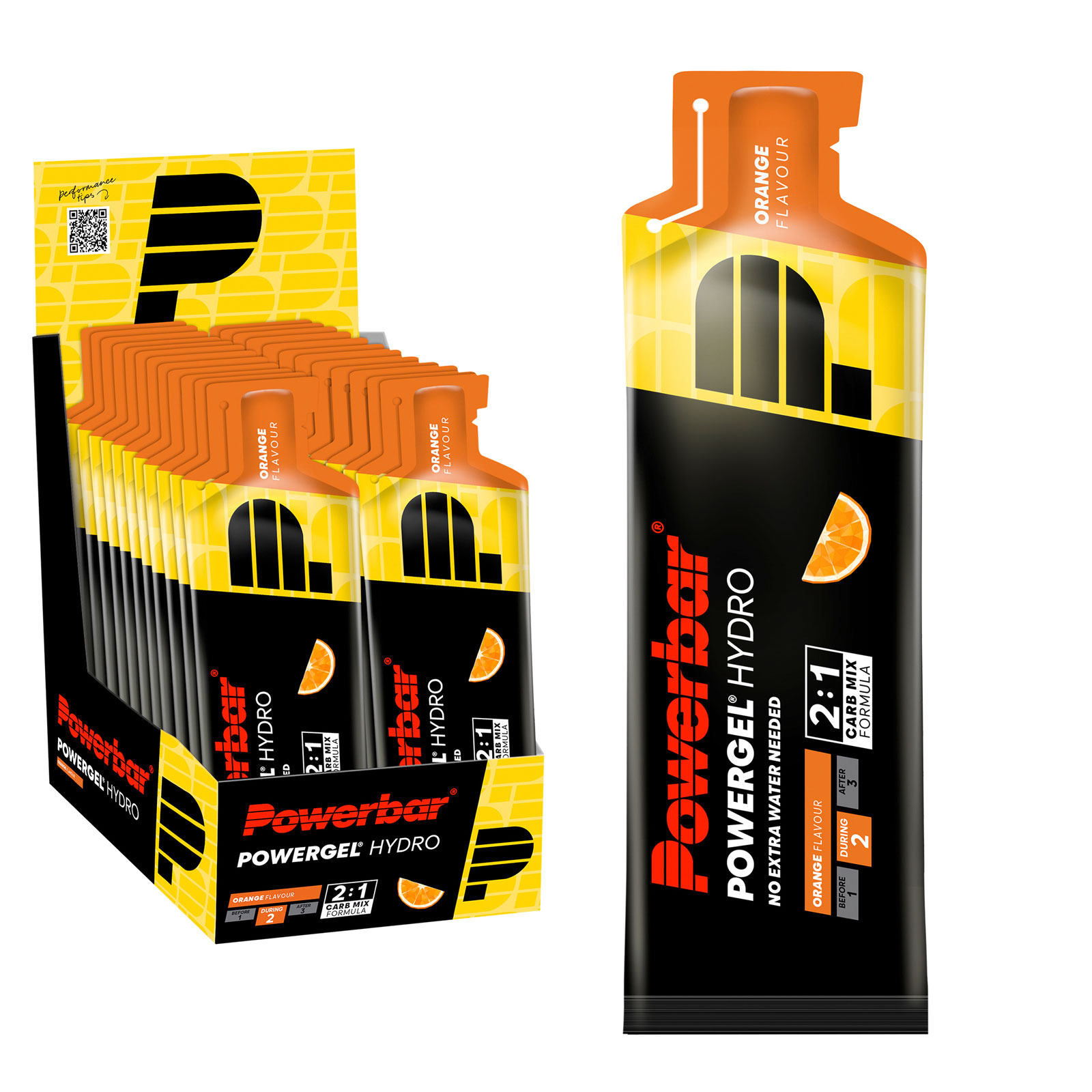 PowerBar GEL HYDRO 24x67ml Orange | flüssige Gel-Variante