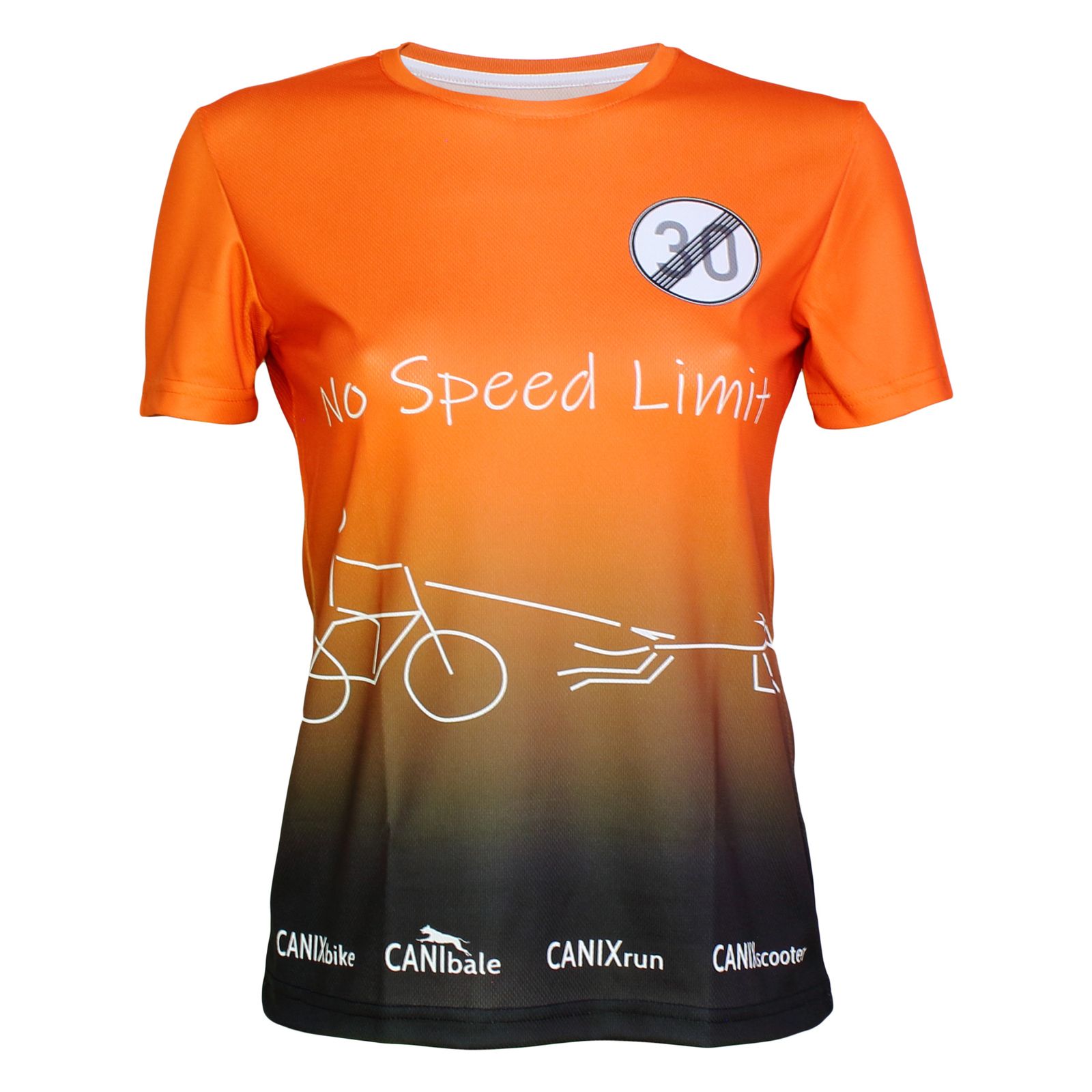 CANIbale dogsport NO SPEED LIMIT Shirt Women SPEEDorange
