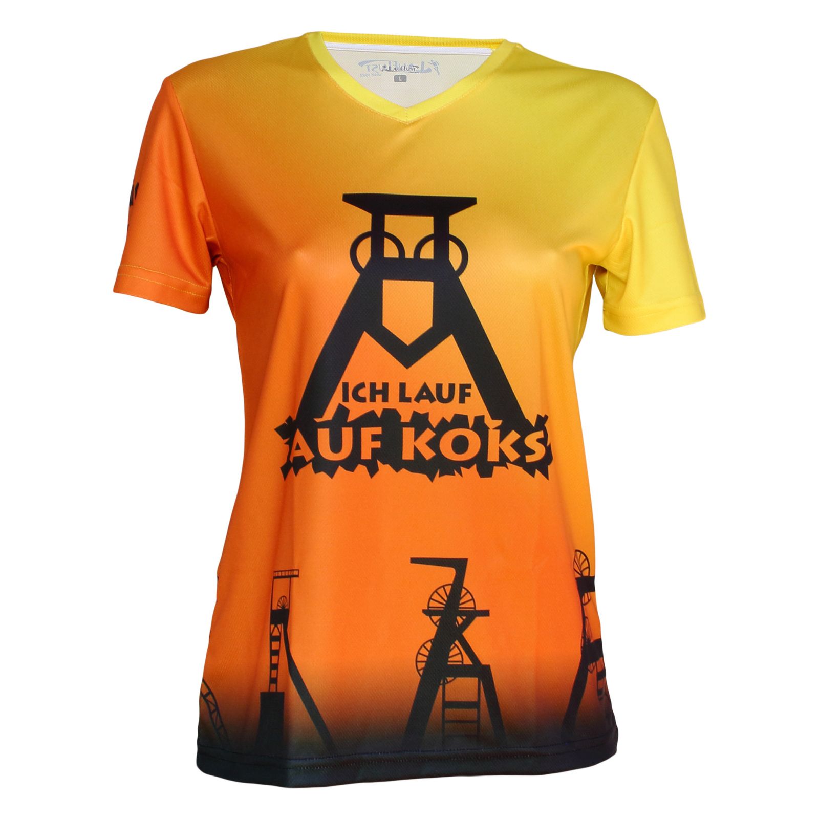 Ich lauf auf Koks Funktions T-shirt nordsternorange für Frauen
