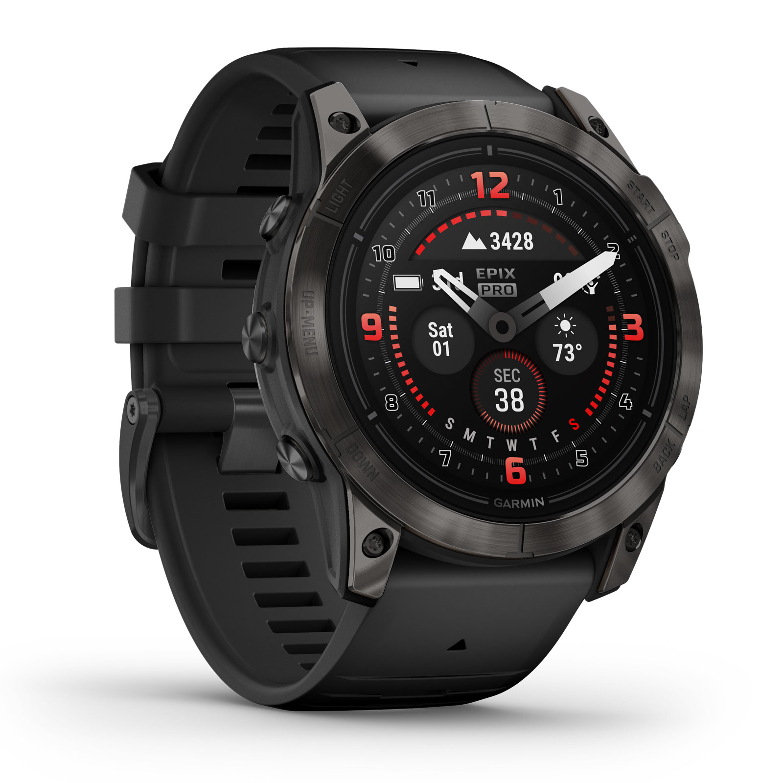 Garmin EPIX PRO (Gen 2) – Sapphire Edition | 47mm, Schwarz/Carbongrau Titan DLC |010-02803-11