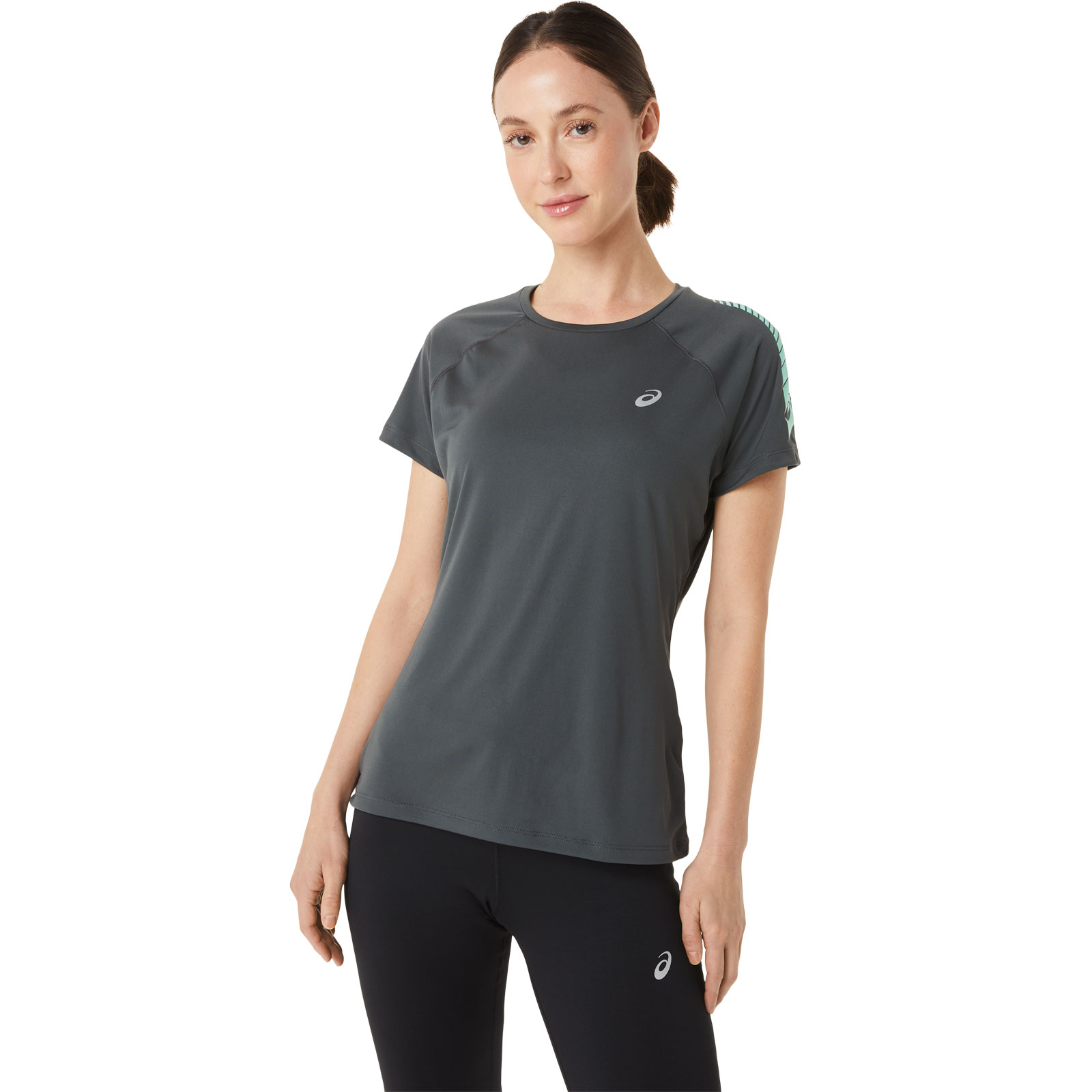 Asics Stripe Short Sleeve Top Lady | 2012C416-020