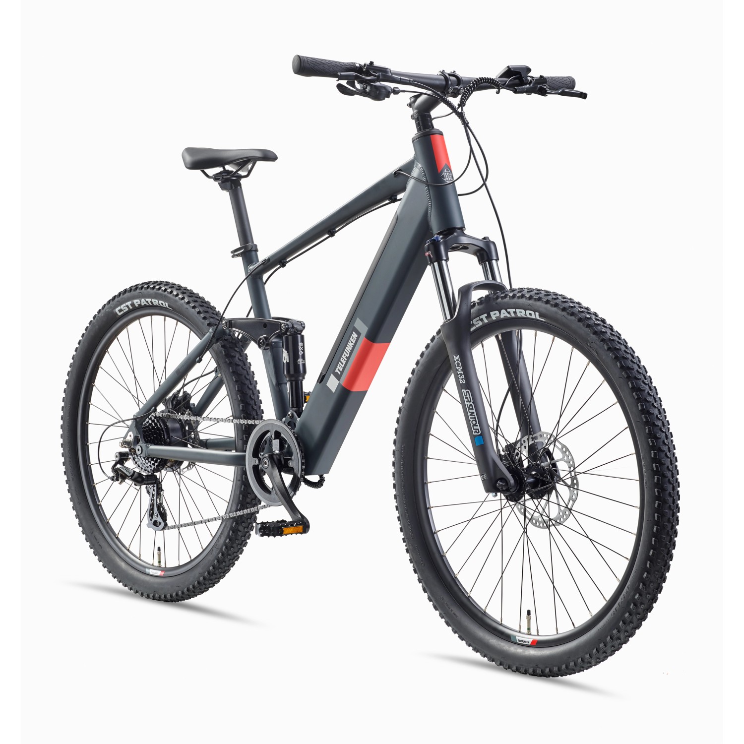 Telefunken Mountainbike E-Bike 27,5 Zoll Fully 8-Gang Hinterradmotor 468Wh Akku M936