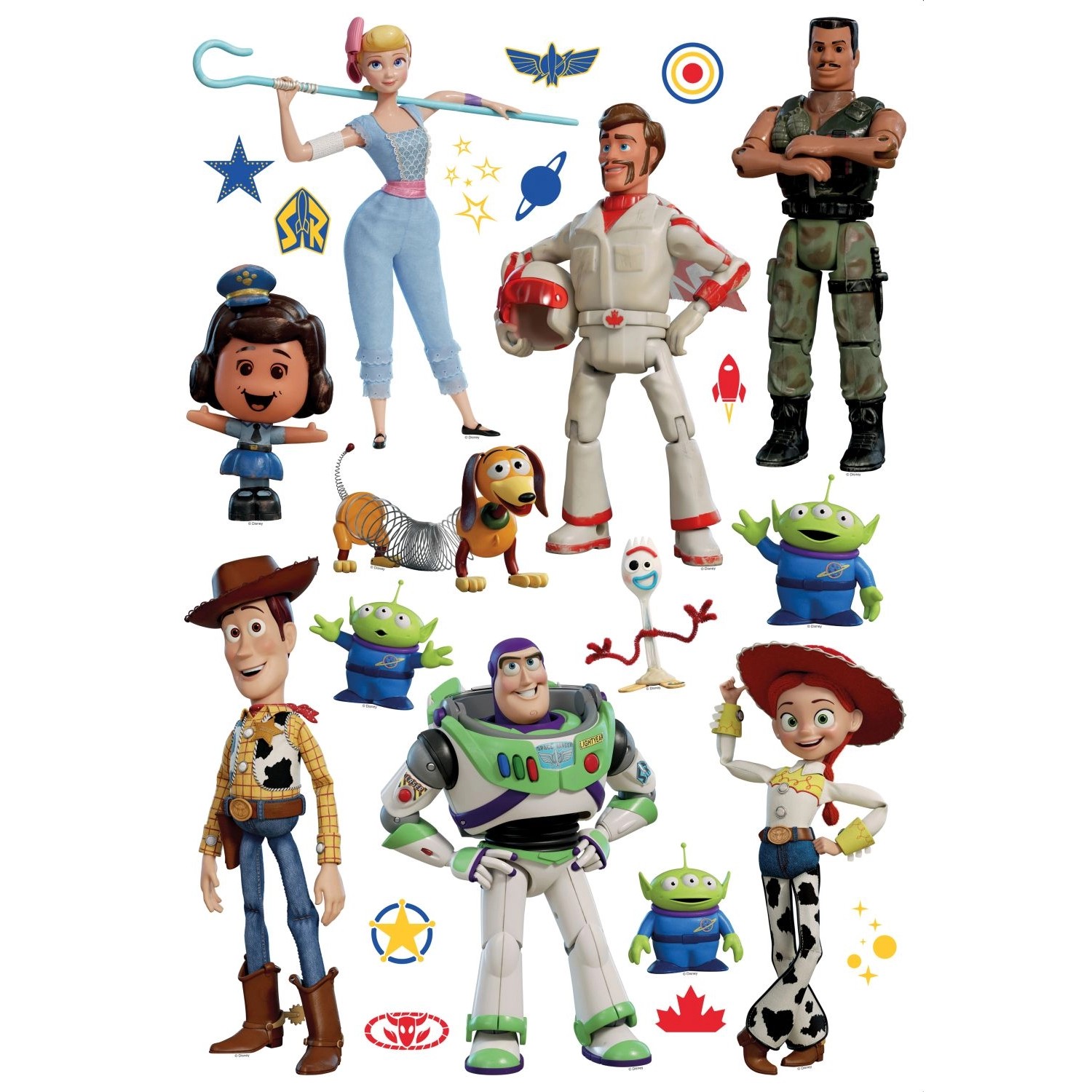 Disney Wandtattoo Toy Story Weiß Grün und Blau 42,5 x 65 cm 600120