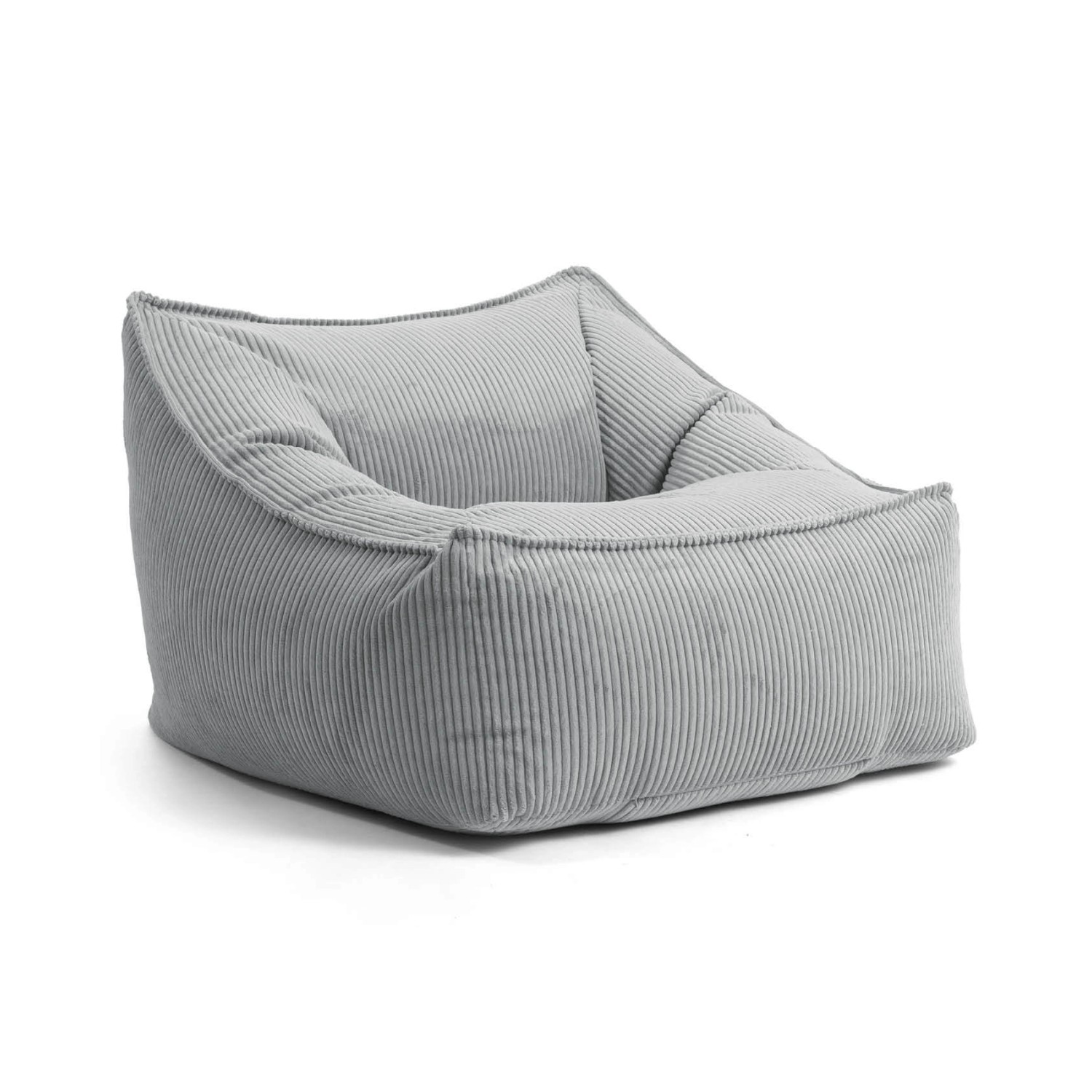 mokebo Sitzsack Sessel aus Cord Der Lümmel XXL Sitzsack Cord Sessel oder Sitz Sessel in Grau