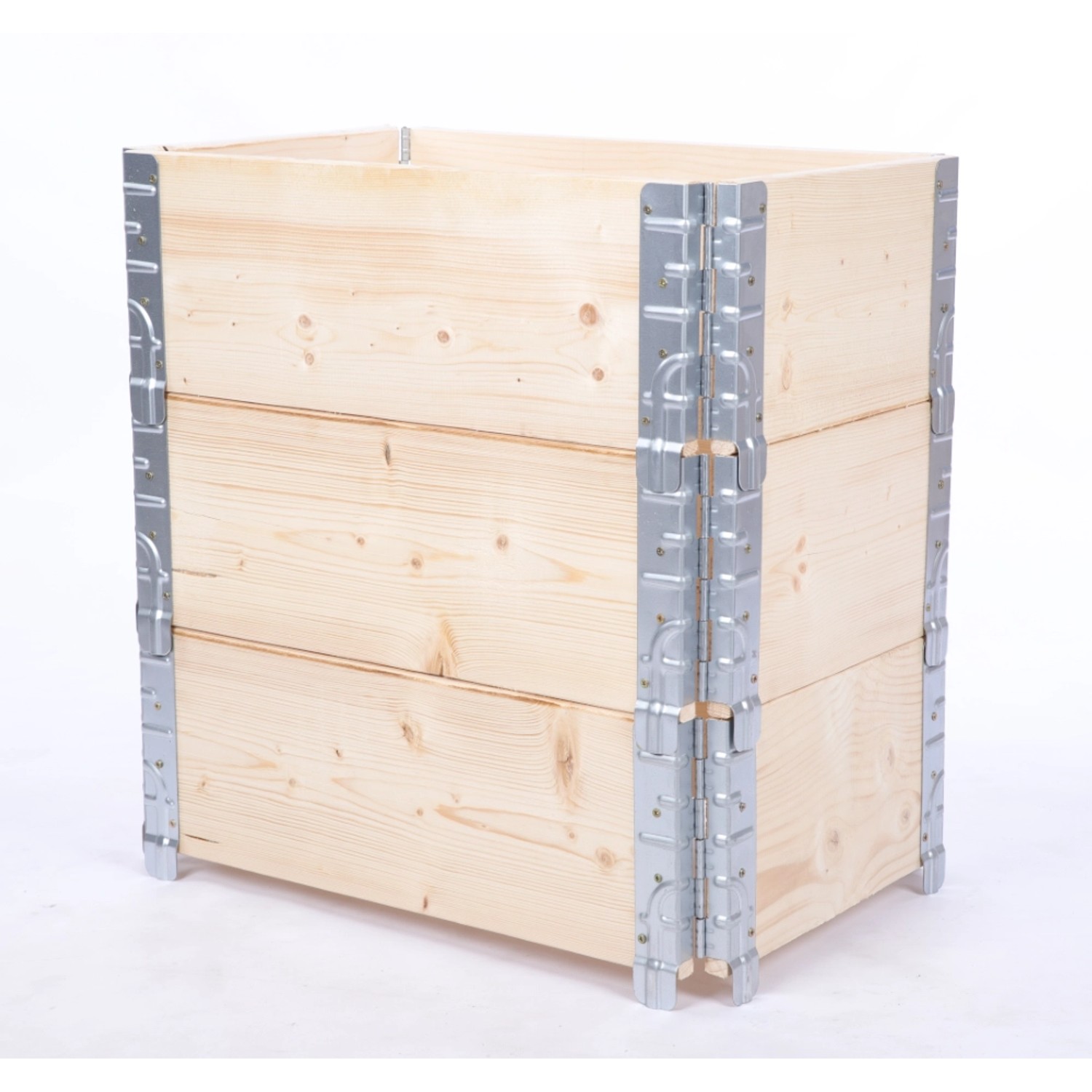 PROREGAL Hochbeetkisten GrowBox HxBxT 60x60x40cm 3 Ebenen Holz Natur