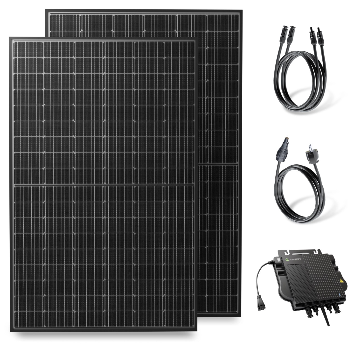 Solakon Balkonkraftwerk 900W/800W Solaranlage Steckerfertig Komplettset Photovoltaik Anlage 800W Kabellänge, 10m