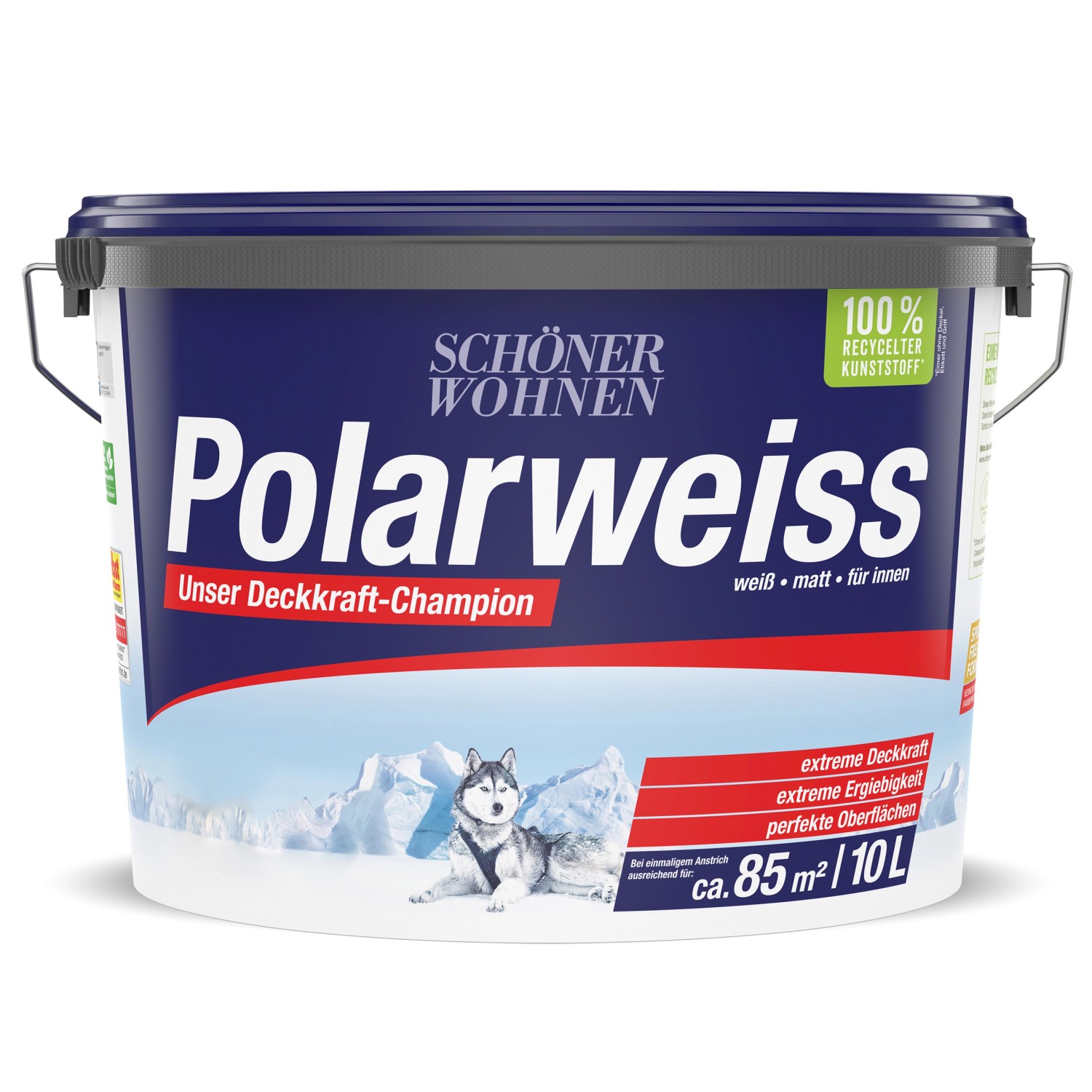 Schöner Wohnen Innen- und Wandfarbe Polarweiss Matt 10 l