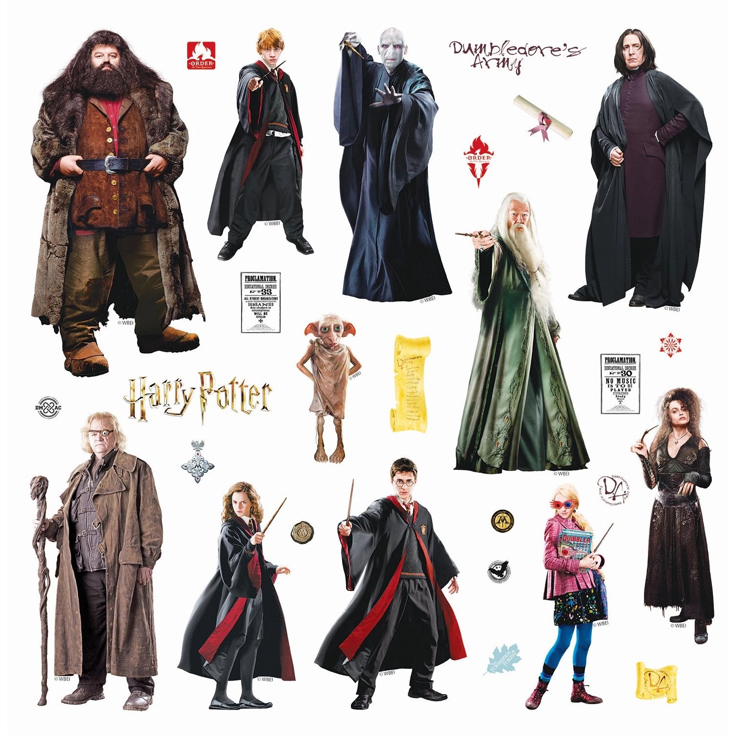 Sanders & Sanders Wandtattoo Harry Potter Grau 30 x 30 cm 601335