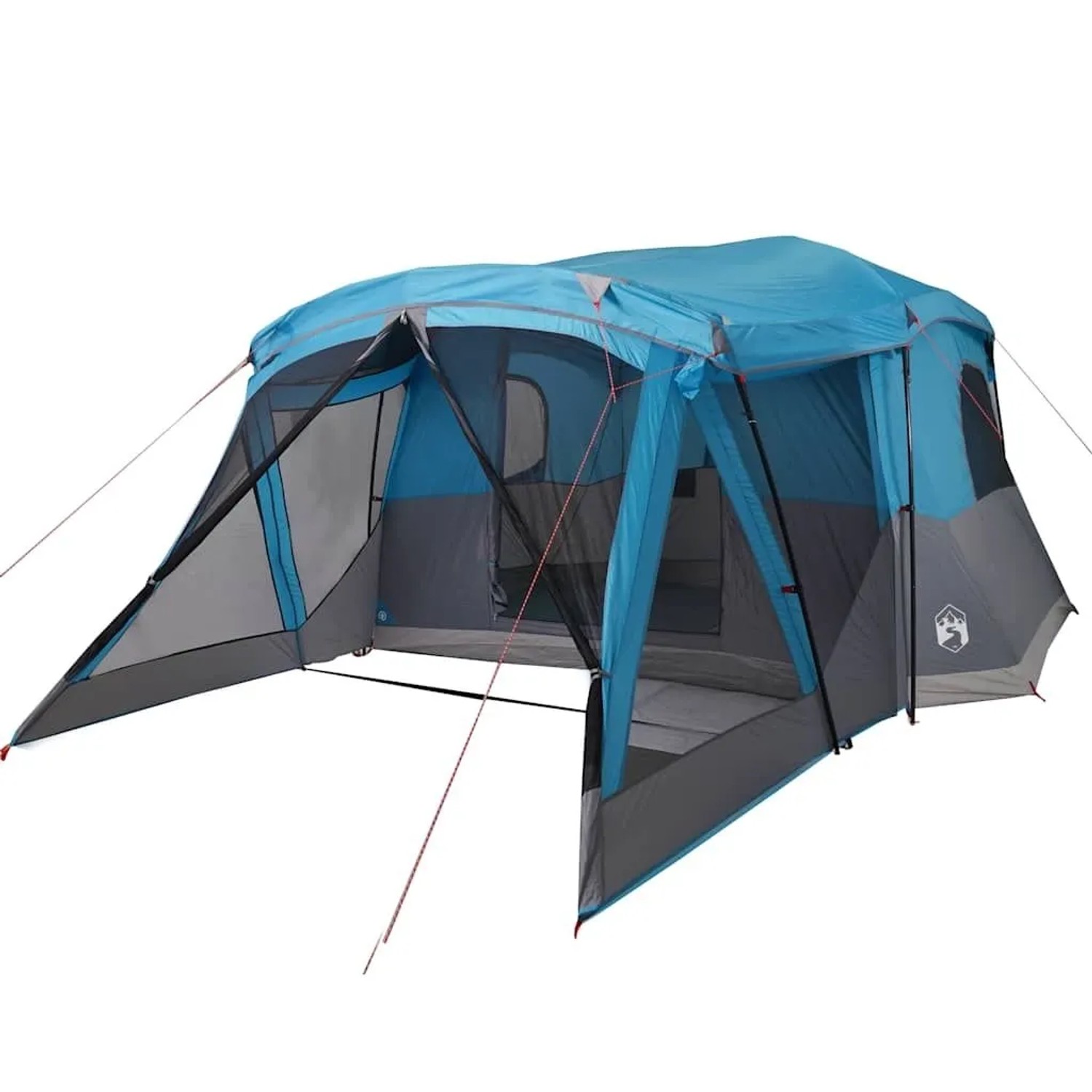 vidaXL Campingzelt mit Vorzelt 4 Personen Blau Wasserdicht 94537