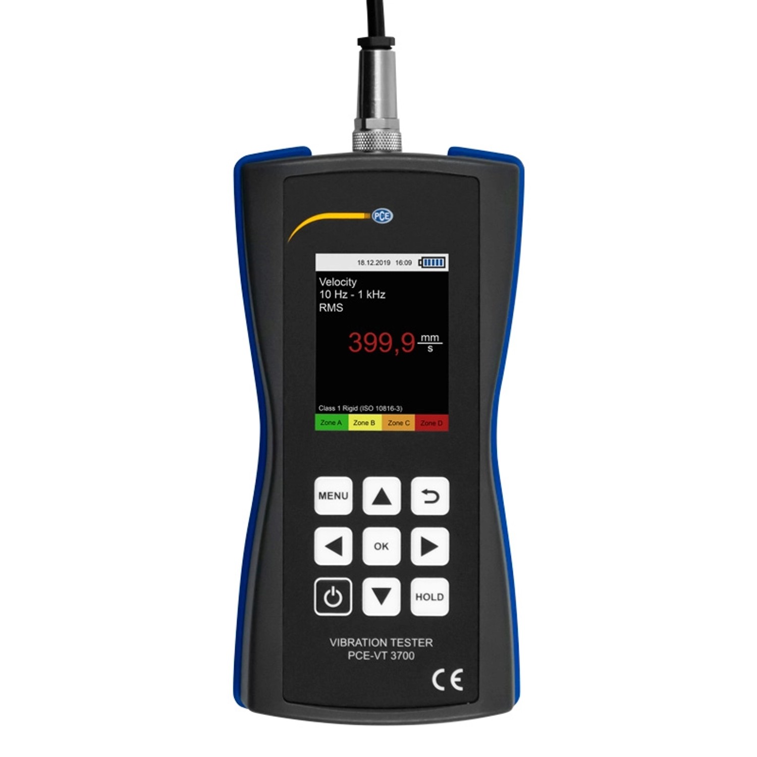 PCE Instruments Staubmessgerät mit Temperatur und Feuchtigkeitsmessung PCE Instruments Beschleunigungsaufnehmer VT 3700S