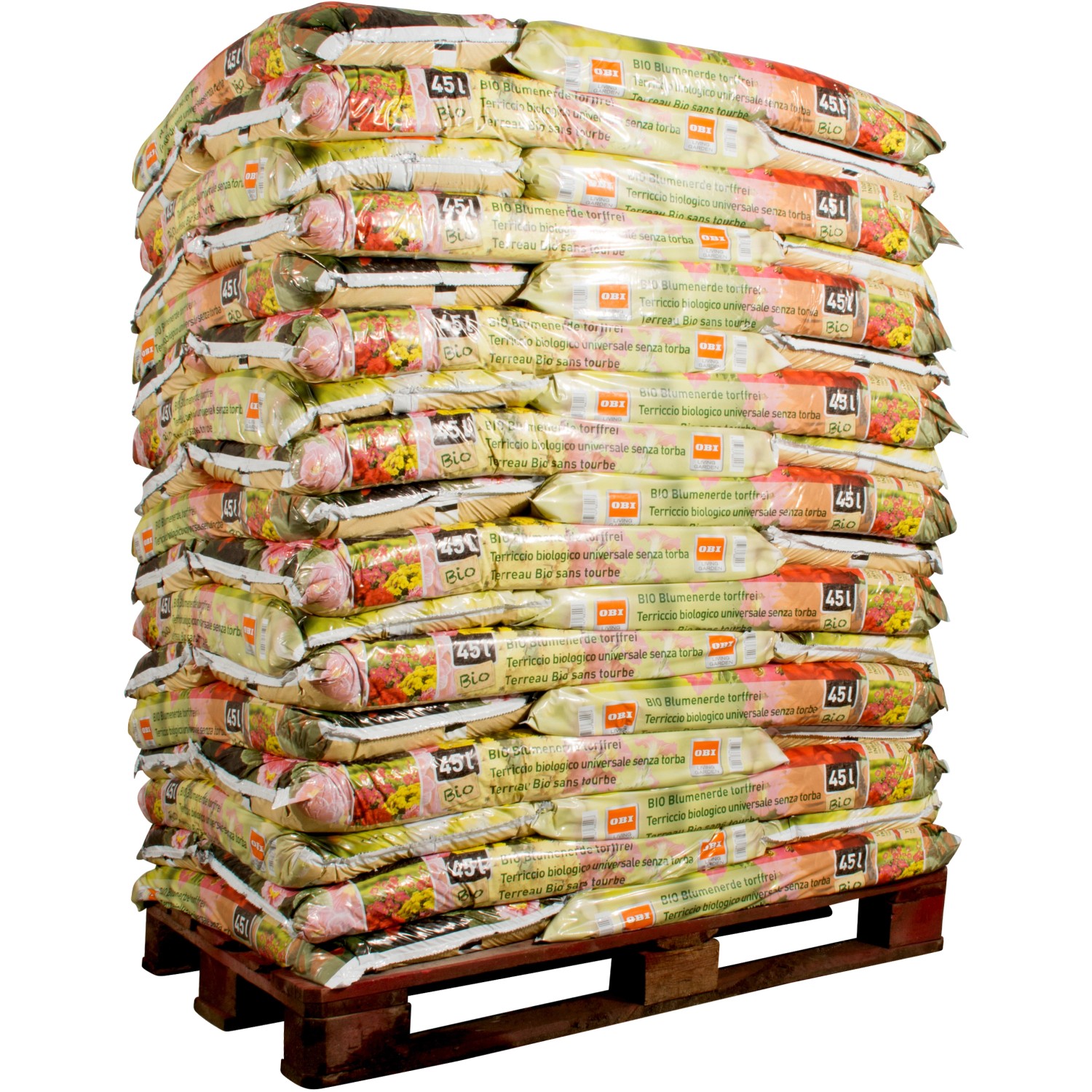 OBI Bio Blumenerde torffrei 2.295 l (51 x 45 l) 1 Palette