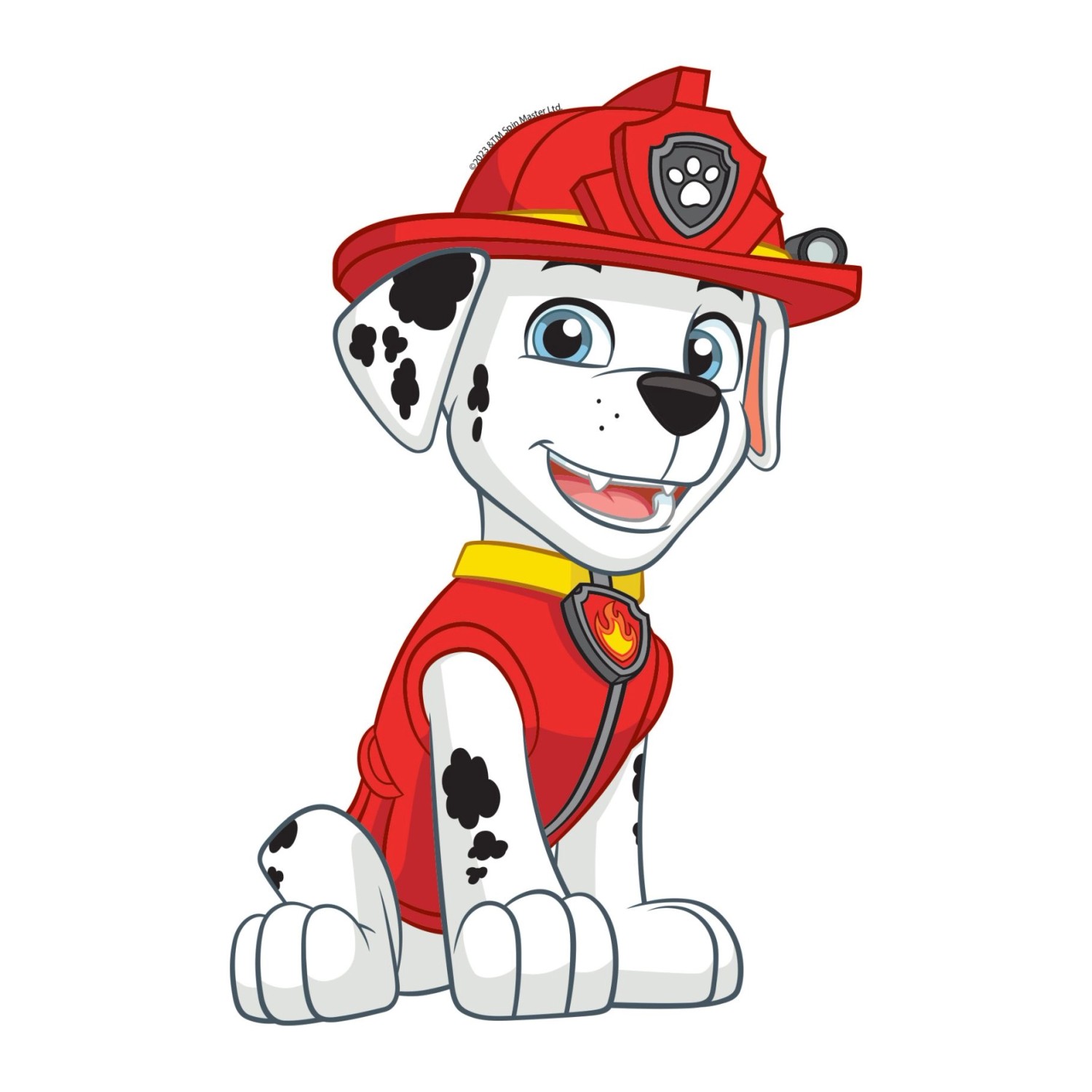 Sanders & Sanders Wandtattoo Paw Patrol Rot und Schwarz-Weiß 8,5 x 15 cm 601415