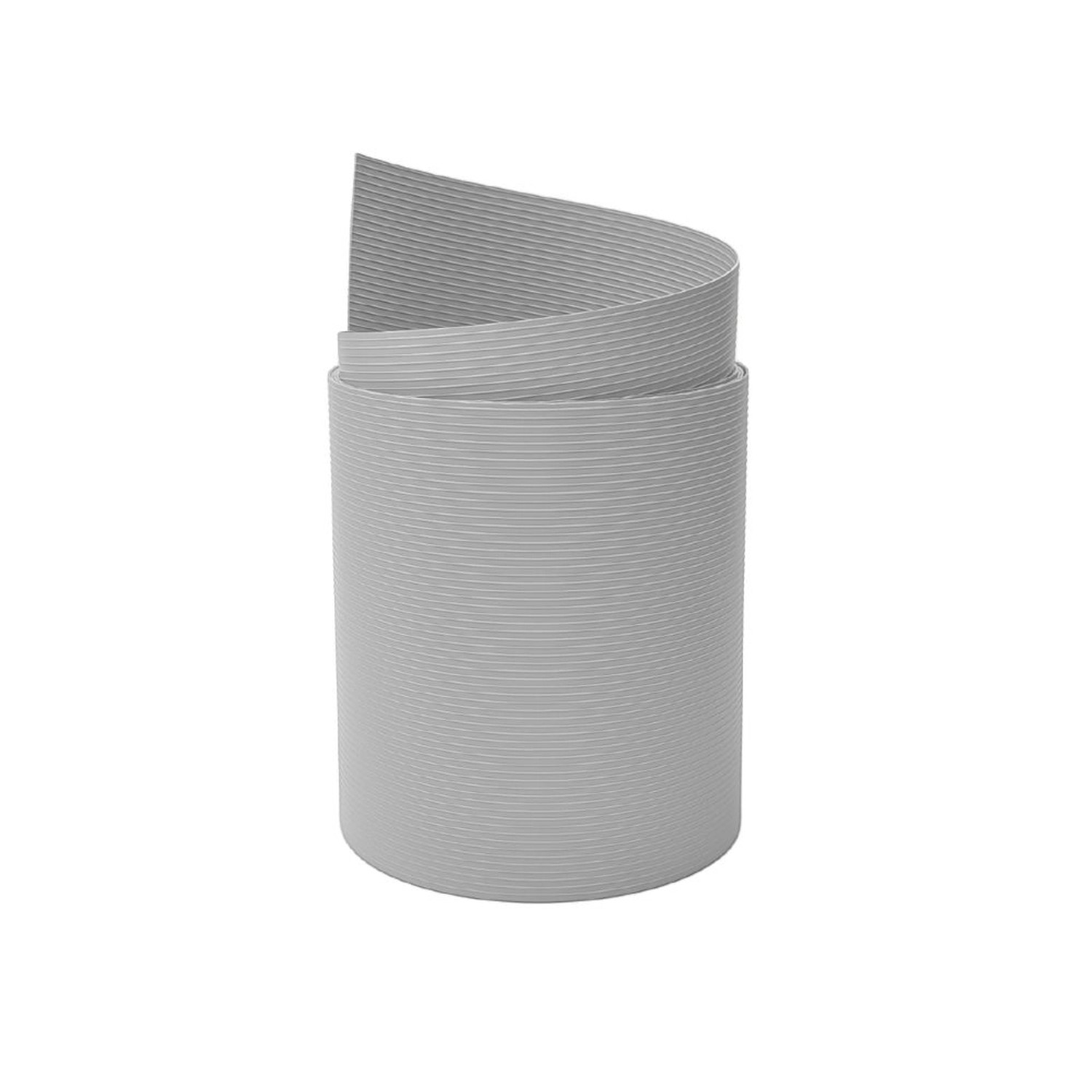 zaunzu Sichtschutz Rille PP für Doppelstabmatten UV-beständiger Sichtschutz Lichtgrau 2,55m