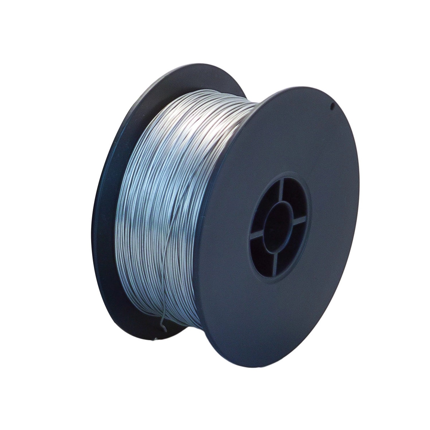 GOEBEL 1 PVC Spule Eisendraht Stahl Verzinkt 1,0 mm 1kg auf 1kg PVC Spule ca. 163 Meter Draht