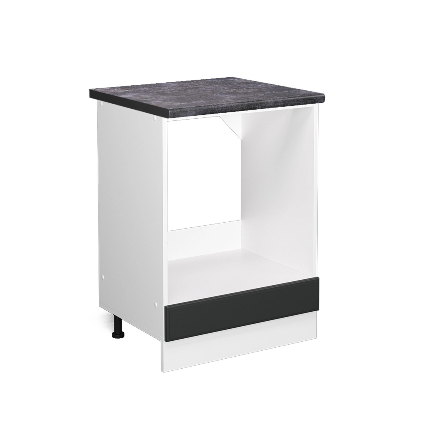 Vicco Herdumbauschrank R-Line Anthrazit Landhaus/Weiß 60 cm AP Anthrazit