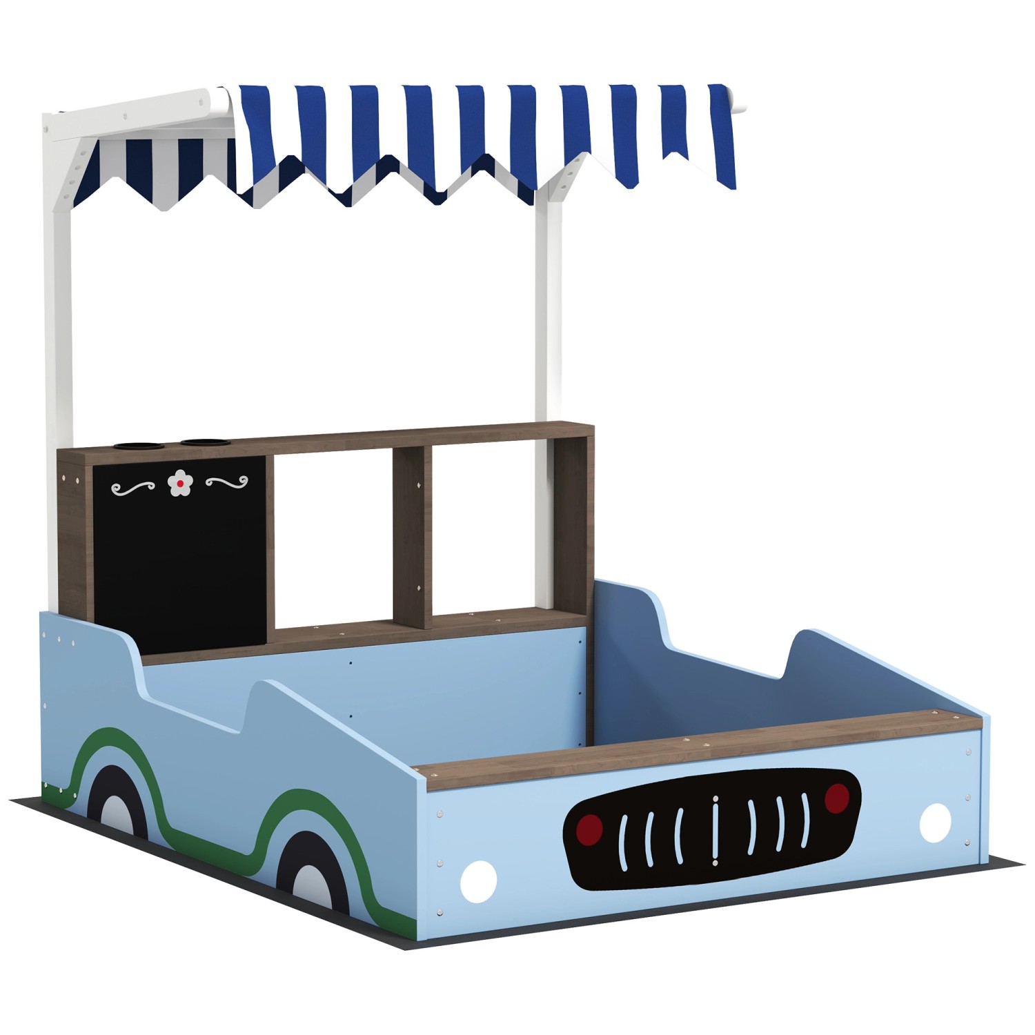 AIYAPLAY Sandkasten mit Abdeckung Imprägniert Kinder Sandbox mit Sitzbänken