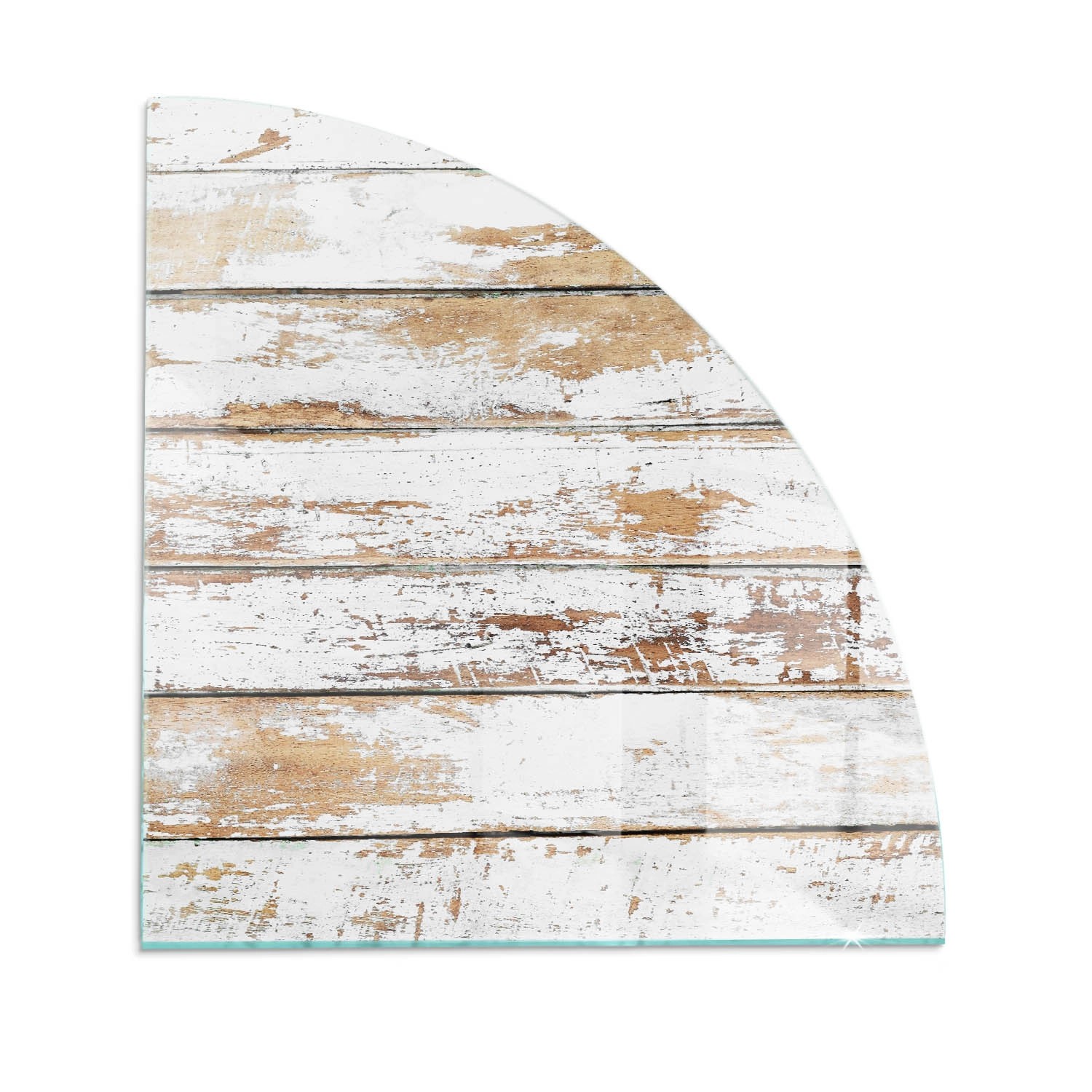 Tulup Glasplatte für Kamin Beschädigtes Holzbrett Glasplatte unter Kaminöfen Quartal 100x100 cm Weiß Glasplatte für Kamin Vorlegeplatte für Kaminöfen