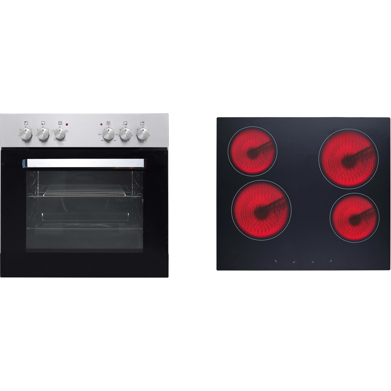 PKM Einbauherd-Set BIC3-I GK IX-2 Edelstahl