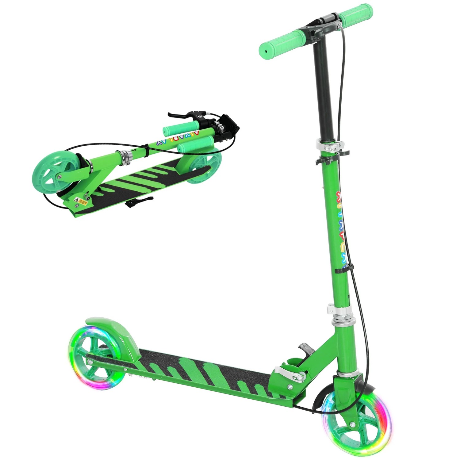AIYAPLAY Kinder Scooter Kunststoff Metall 73L x 36B x 73-89H cm