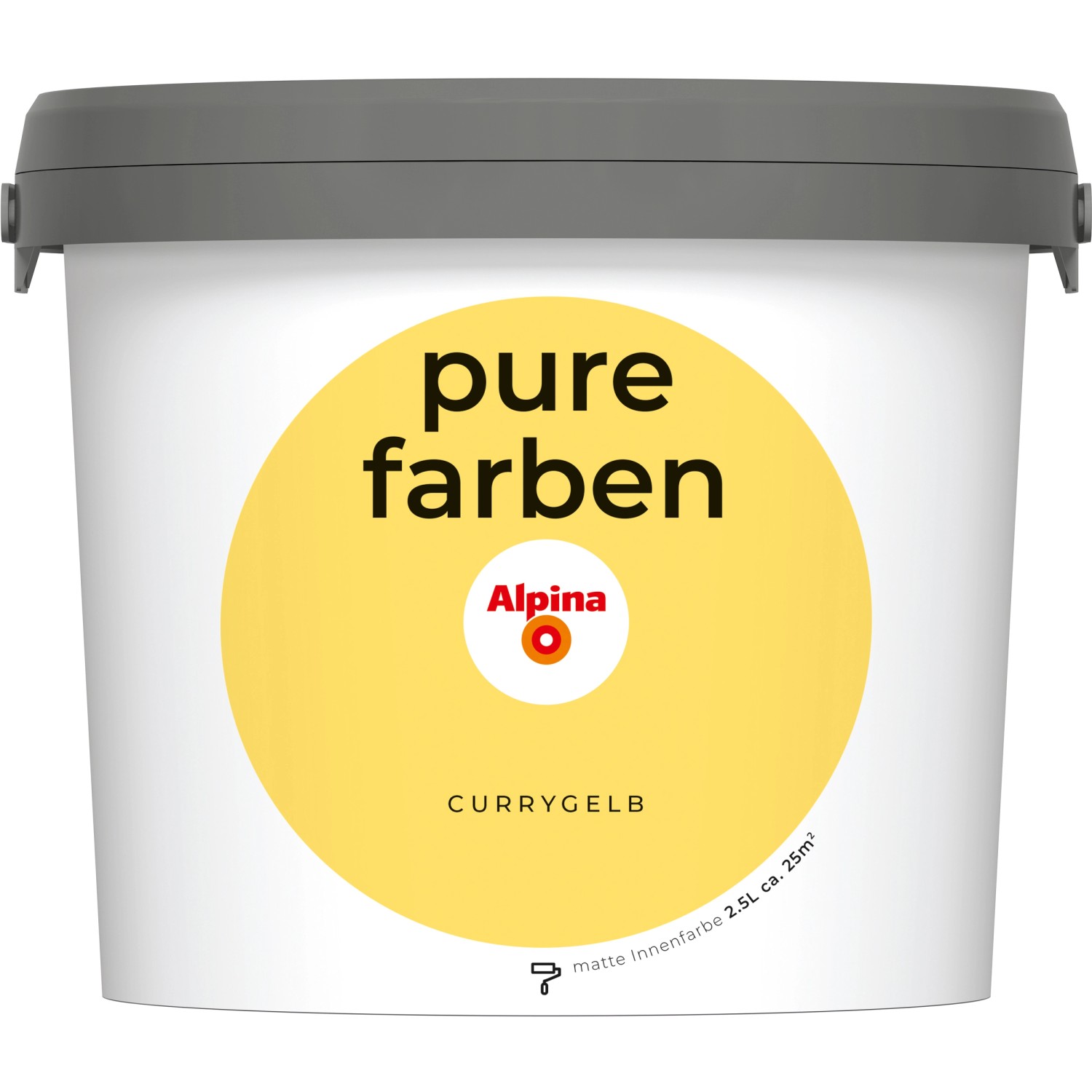 Alpina Wandfarbe Pure Farben Currygelb 2,5 l