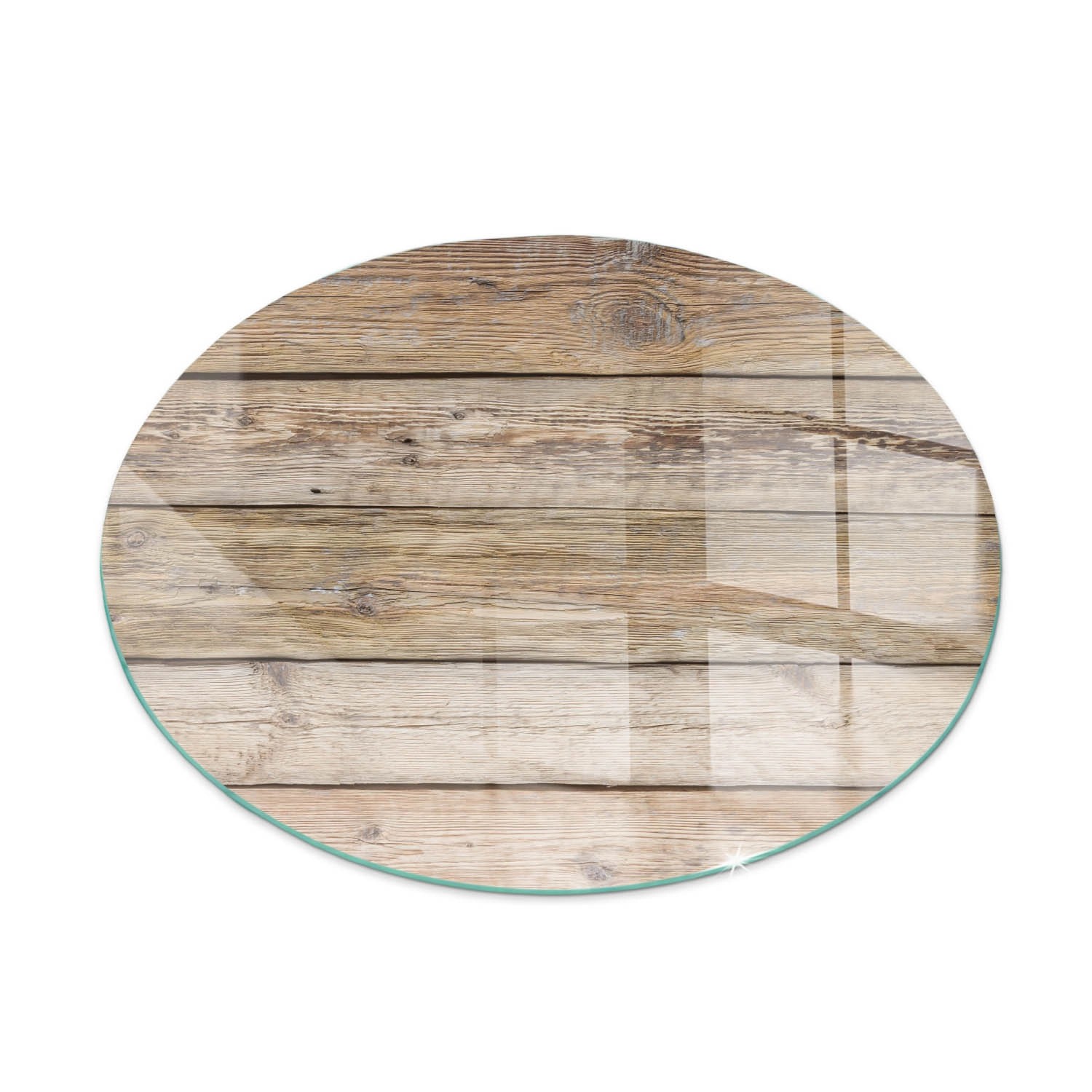 Tulup Glasplatte für Kamin Holzbrett im Layout Kaminofen Glas Bodenplatte Runden 70x70 cm Beige Glasplatte für Kamin Glasbodenplatte für Kaminöfen
