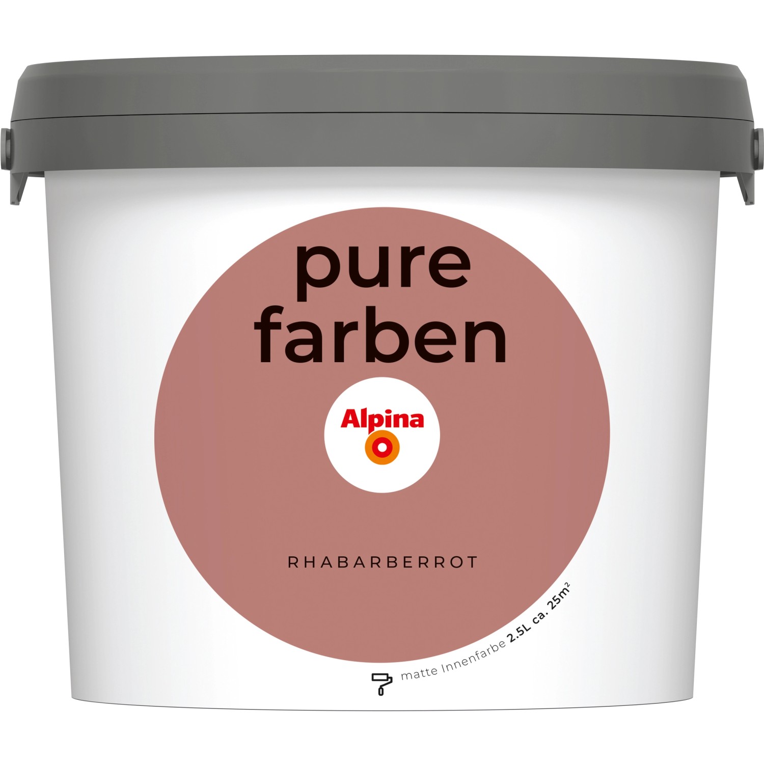 Alpina Wandfarbe Pure Farben Rharbarberrot 2,5 l