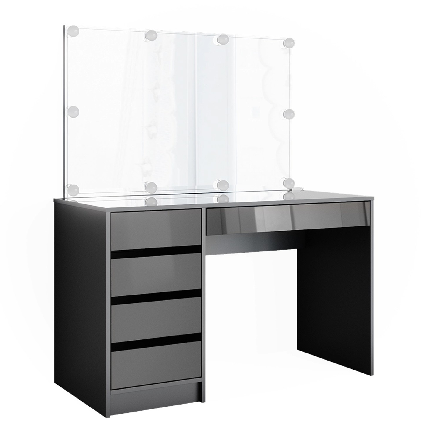 Vicco Schminktisch Sherry Anthrazit 120 cm mit LED Beleuchtung