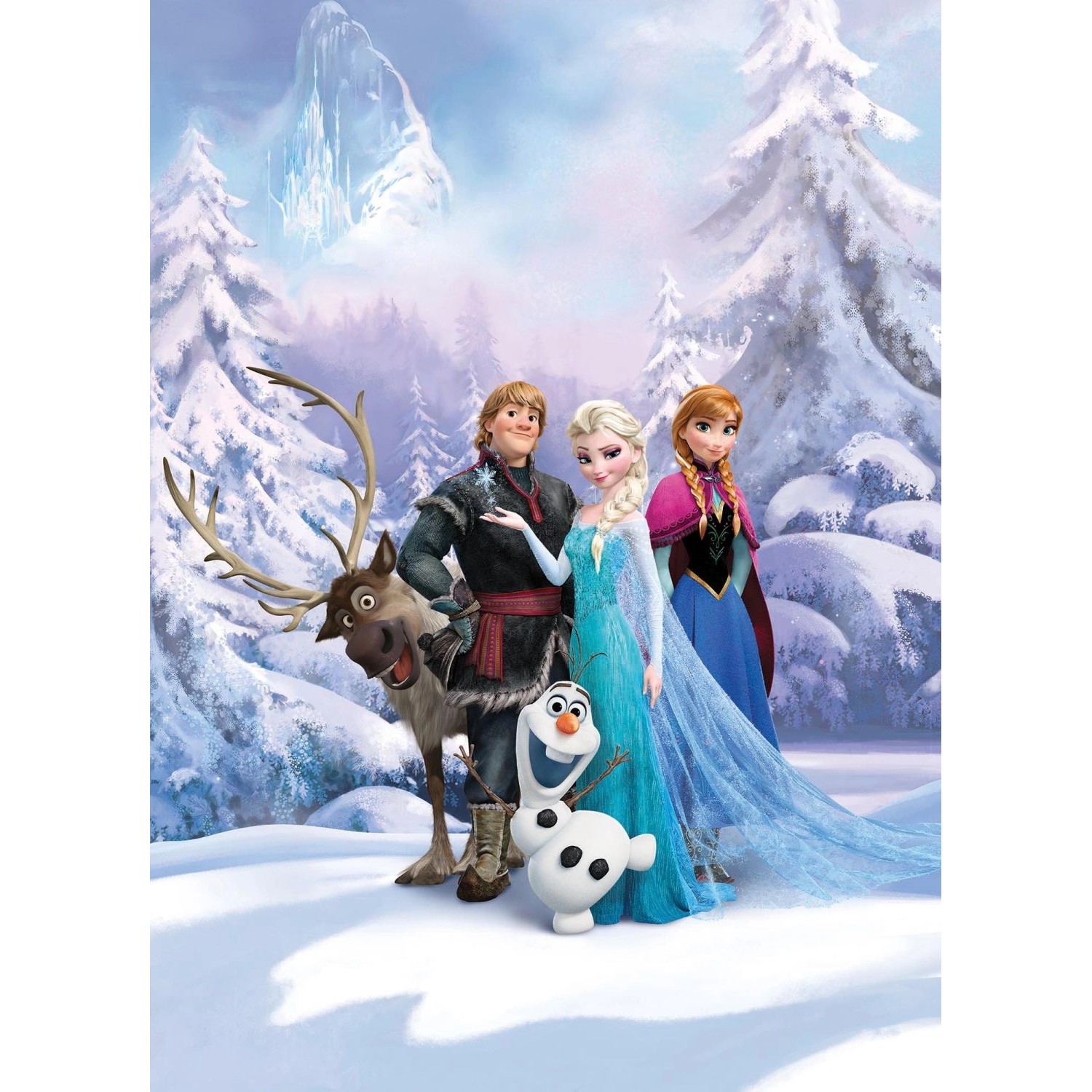 Disney Fototapete Die Eiskönigin Winterwunderland Blau 184 x 254 cm 612293