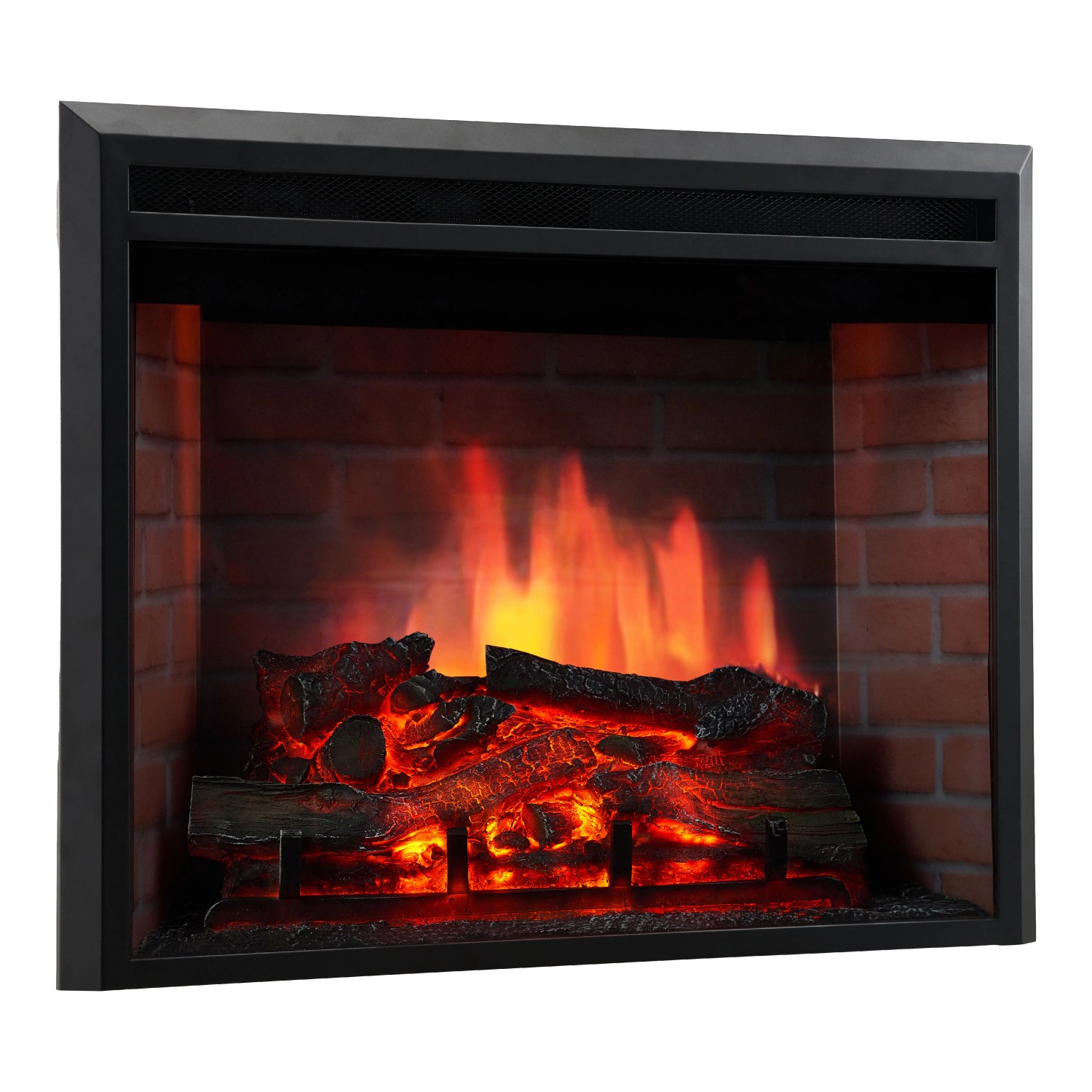 Kaminio Elektrokamin Luca Einbaukamin Heizung, 3D-Flammeneffekt, 9 Flammen 23 Zoll