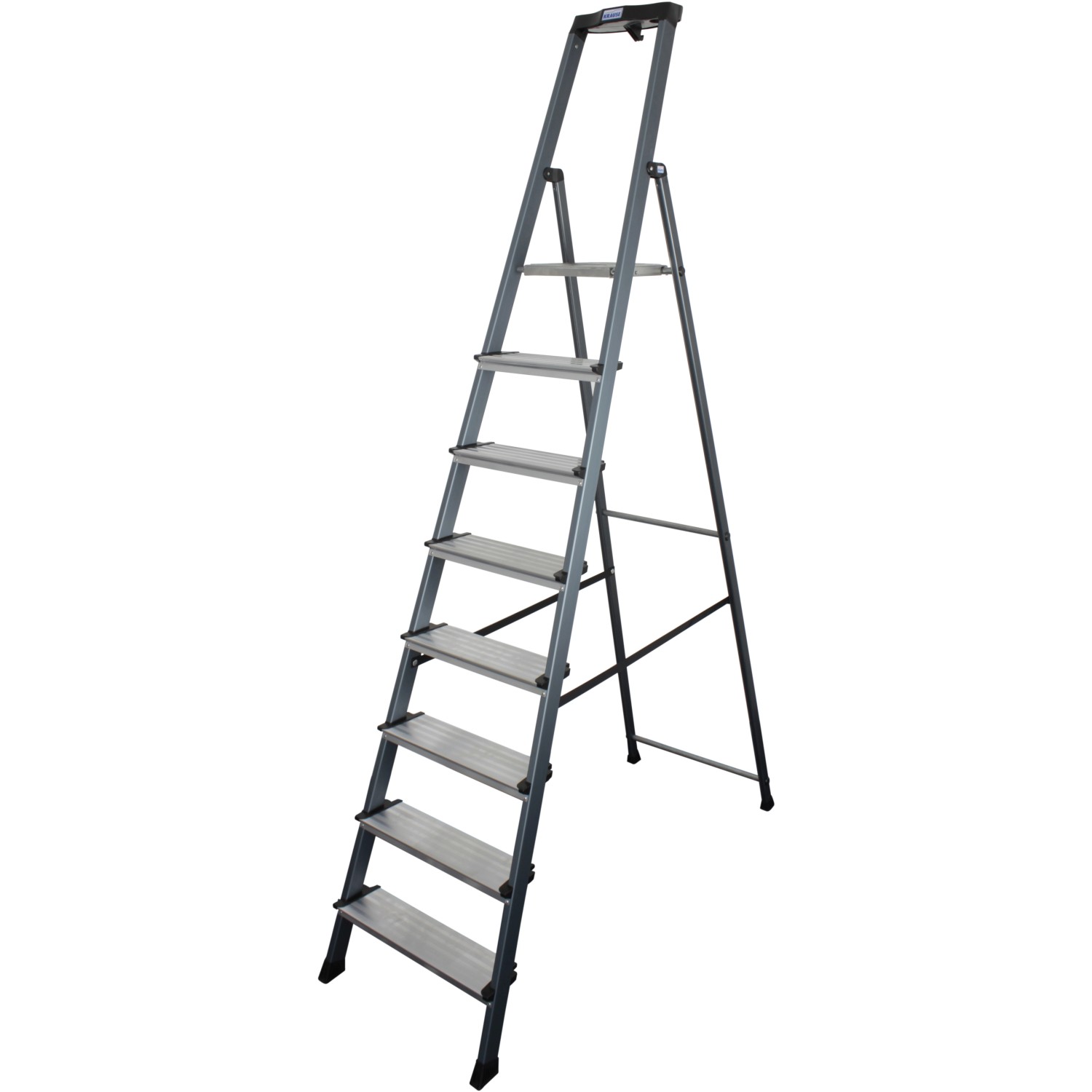 Krause Stufen-Steh-Leiter Securo 8 Stufen eloxiert