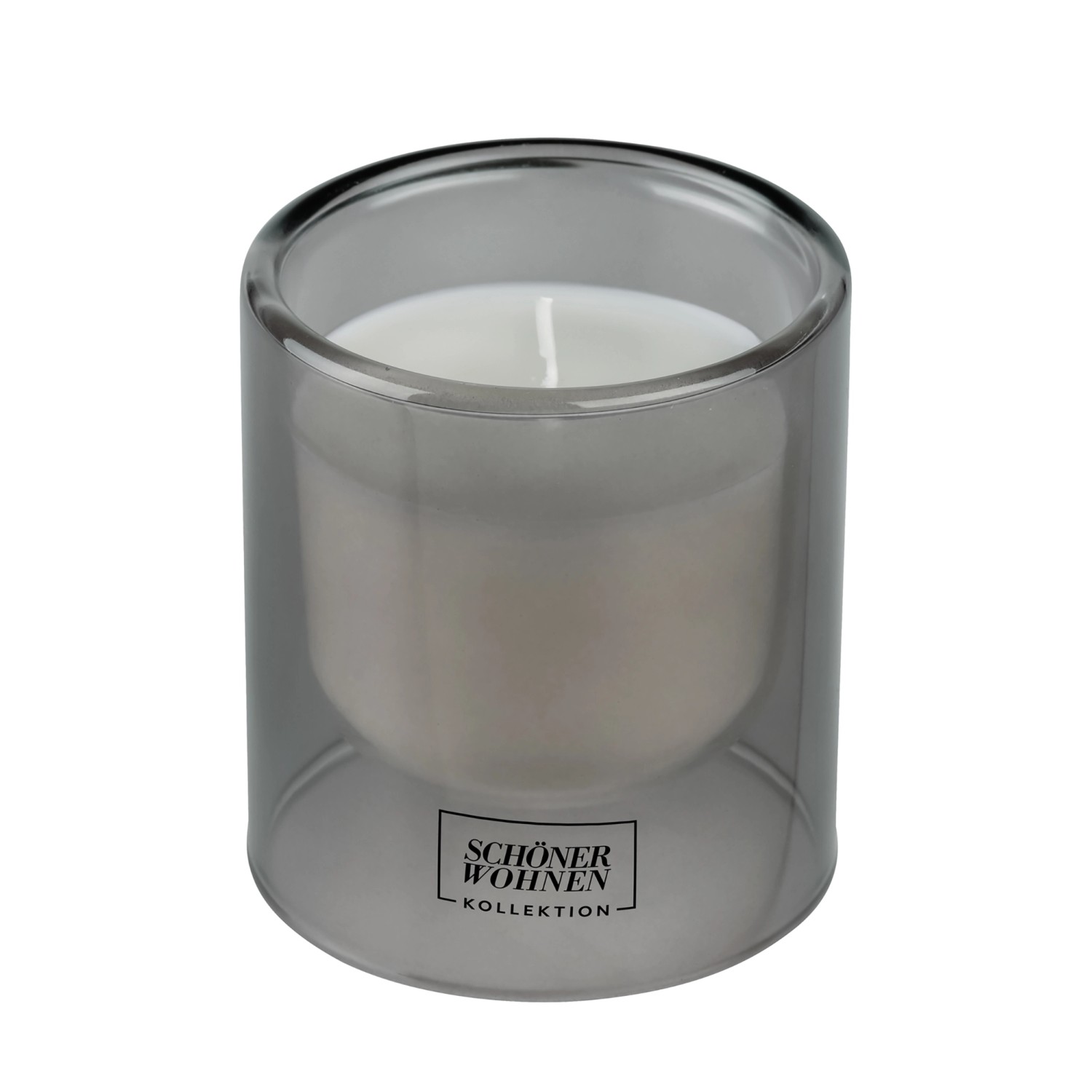 Schöner Wohnen Duftkerze S Cedar im Glas Grau Ø 7,5 cm x 8,5 cm