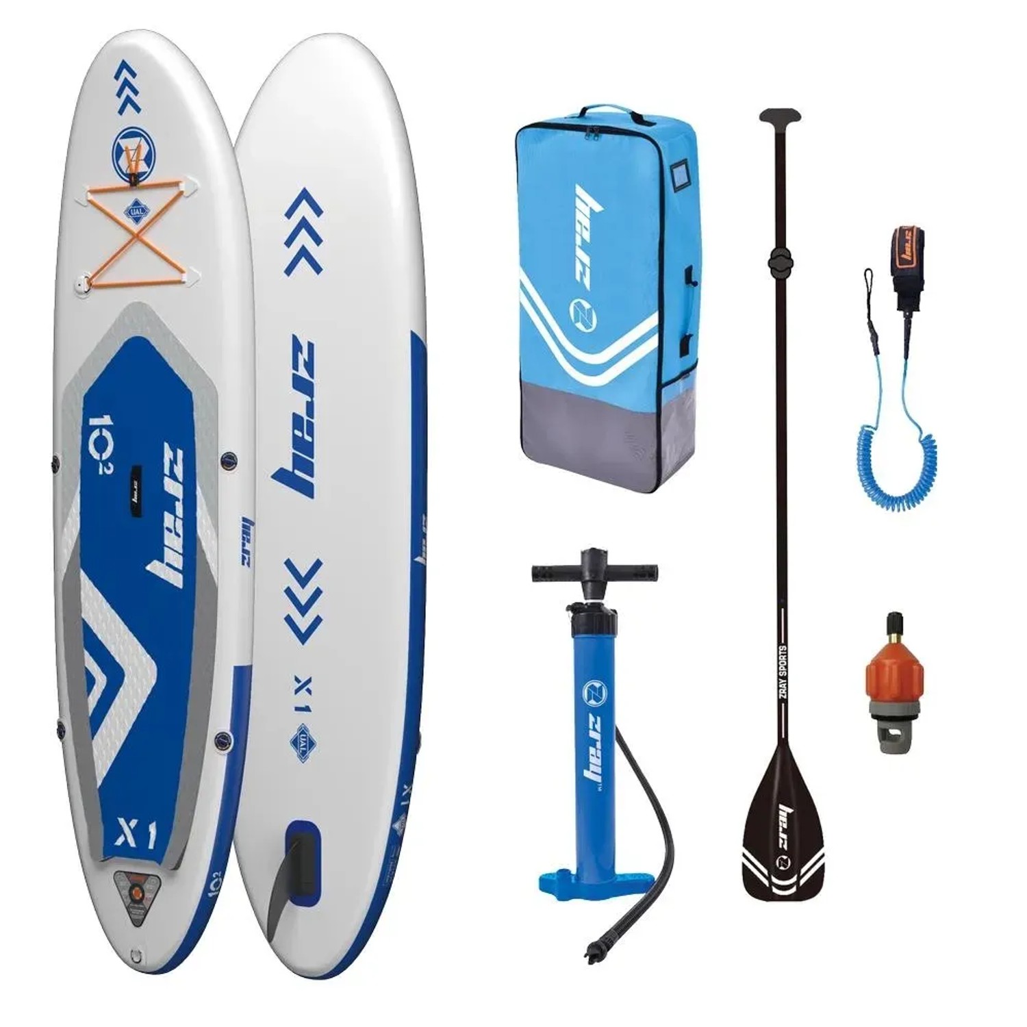ZRAY Aufblasbares Stand Up Paddle Board X1 Komplettset Blau 310 x 81 x 15 cm inkl. Zubehör