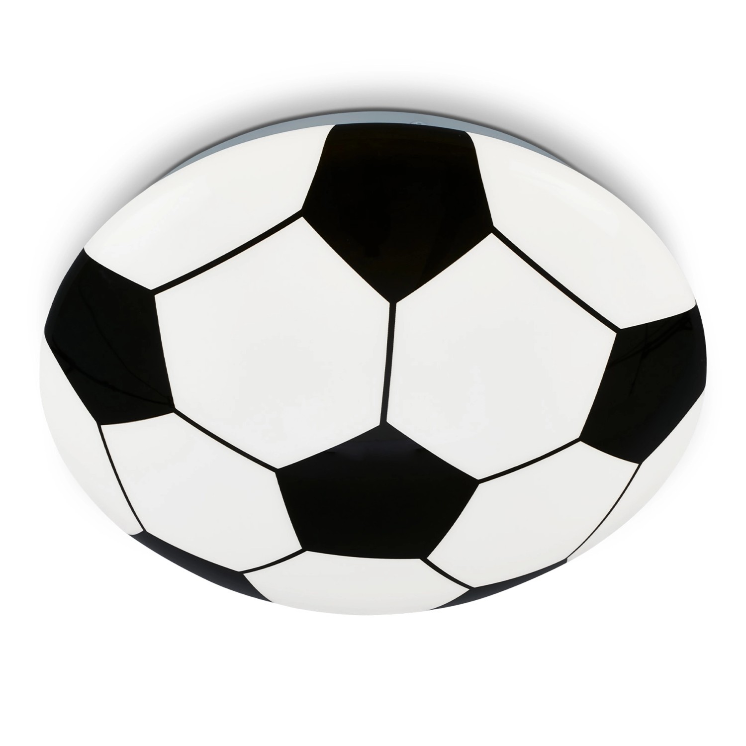 Brilo LED Deckenleuchte Soccer Neutralweiß Fußball Motiv 27,5 cm Weiß-Schwarz