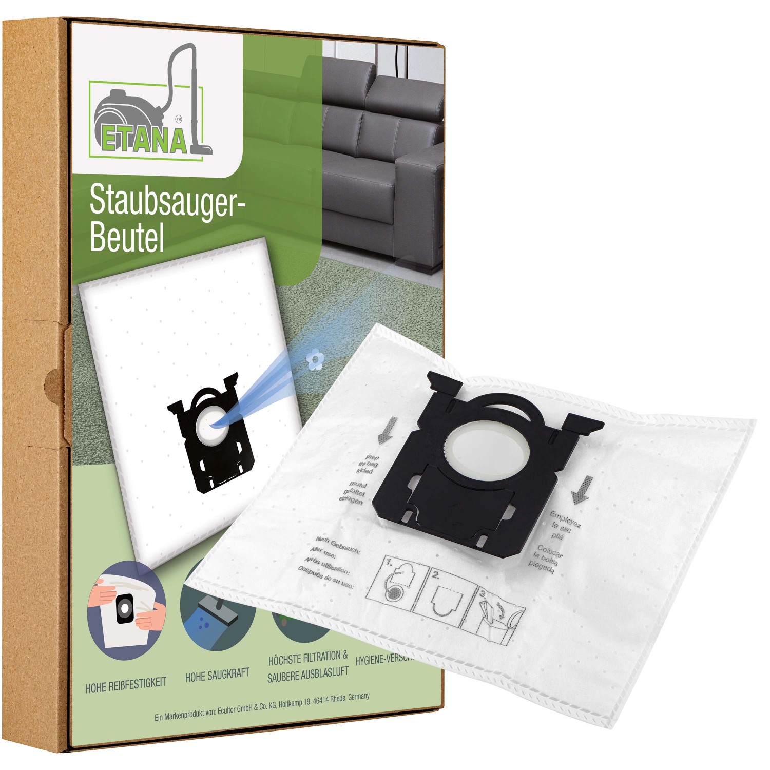 Etana 20x Staubsaugerbeutel Kompatibel Mit AEG Electrolux Airmax 1800 Watt