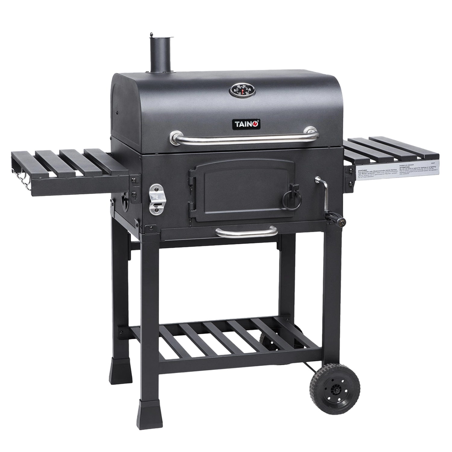 Taino Hero XL Holzkohlegrill BBQ Grillwagen Smoker Räucherofen Kohle
