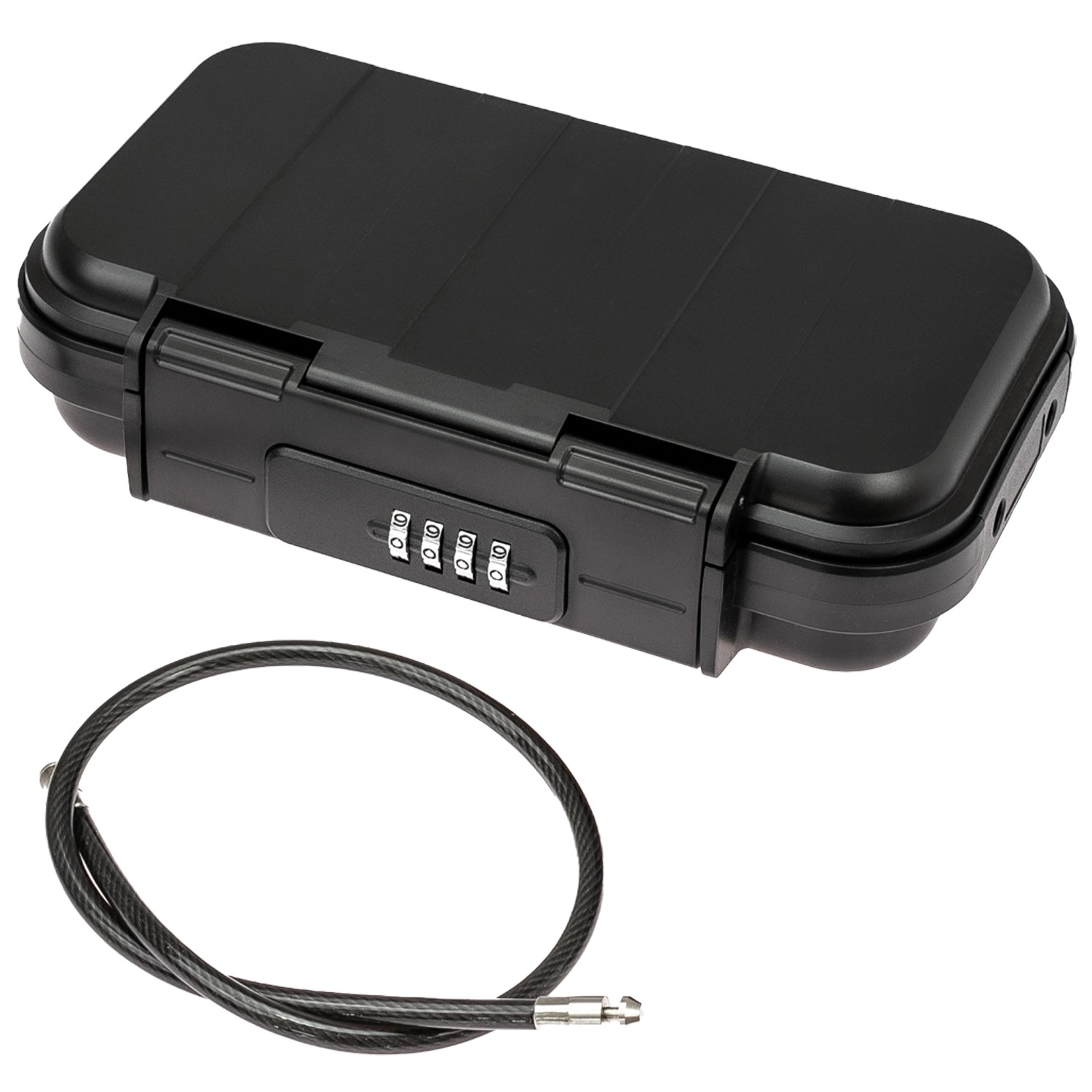 HMF 318-02 Tragbarer Safe Zahlenschloss Wasserdichter Mini Tresor Drahtseil 23 x 14 x 6 cm