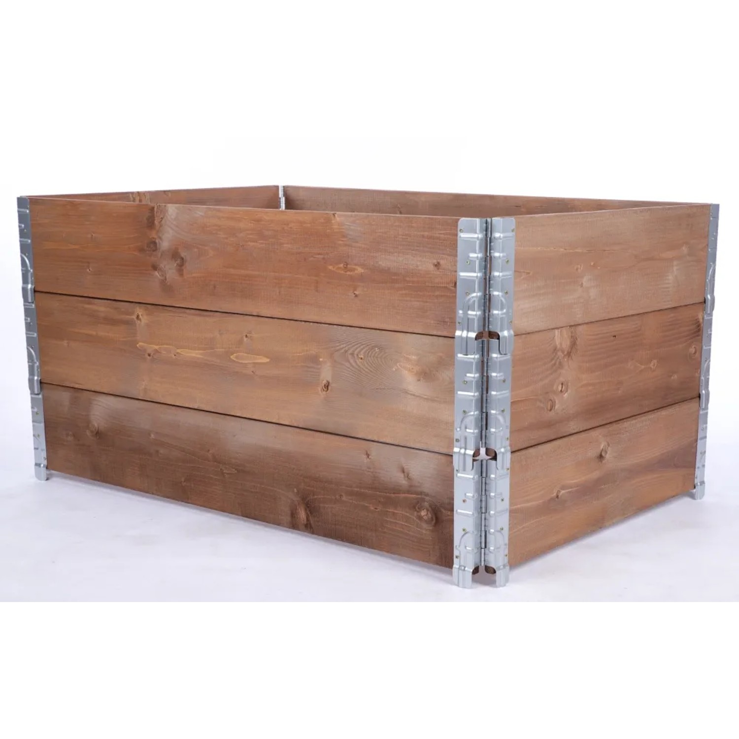 PROREGAL Hochbeetkisten GrowBox HxBxT 60x120x80cm 3 Ebenen Holz Braun