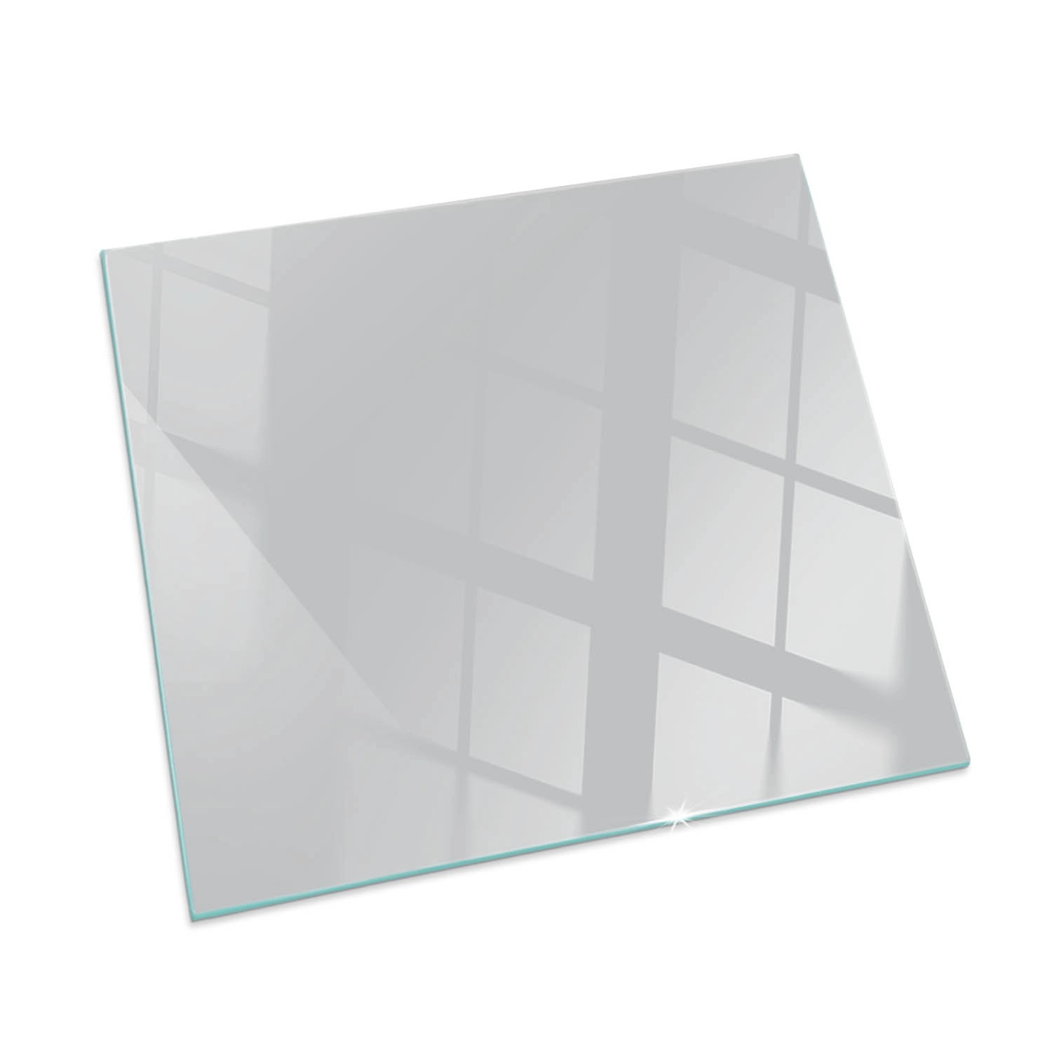 Tulup Glasplatte für Kamin Grau Glas unter Kamin Quadrat 50x50 cm Grau Glasplatte für Kamin Glasplatte unter Kamin