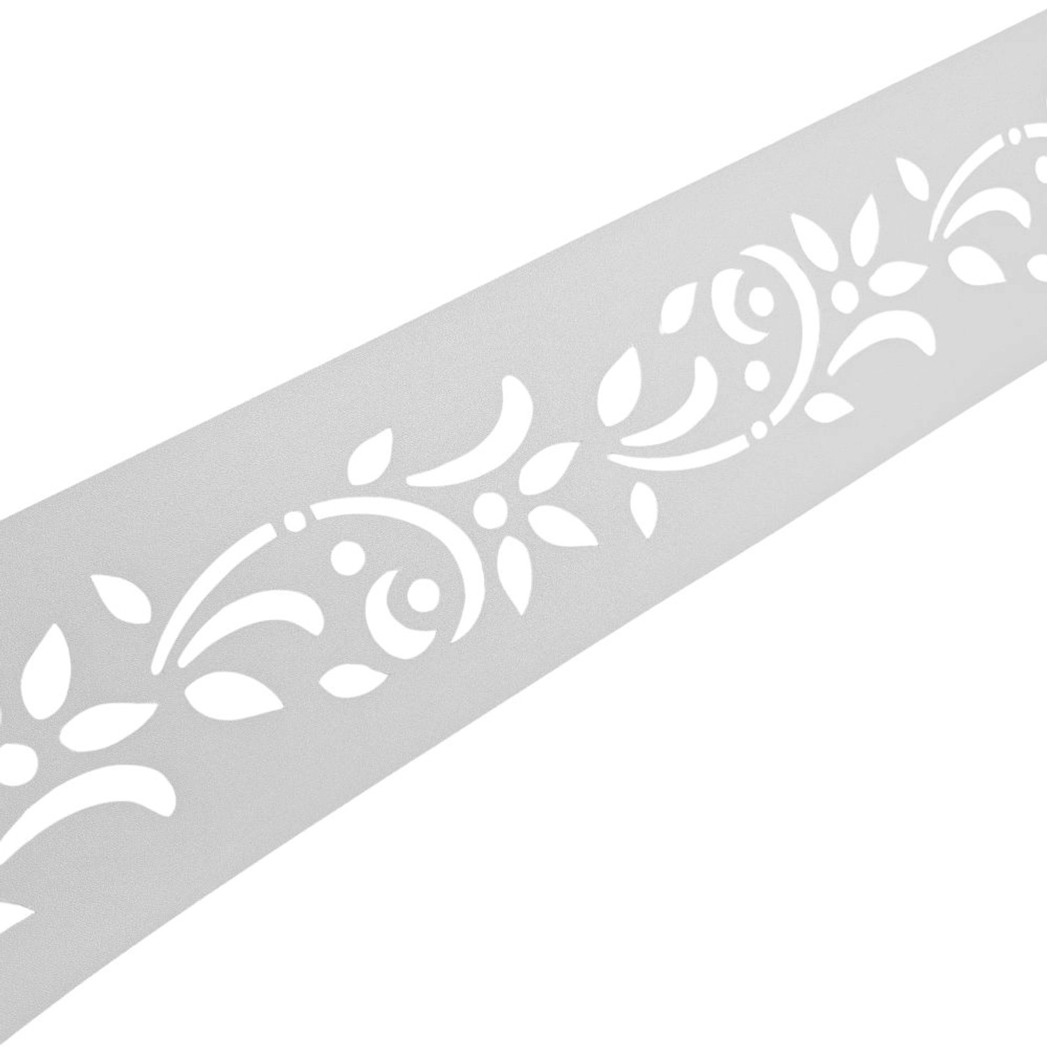 zaunzu Sichtschutz PREMIUM Dekor Floral1 Sichtschutz Weiß 2,55m