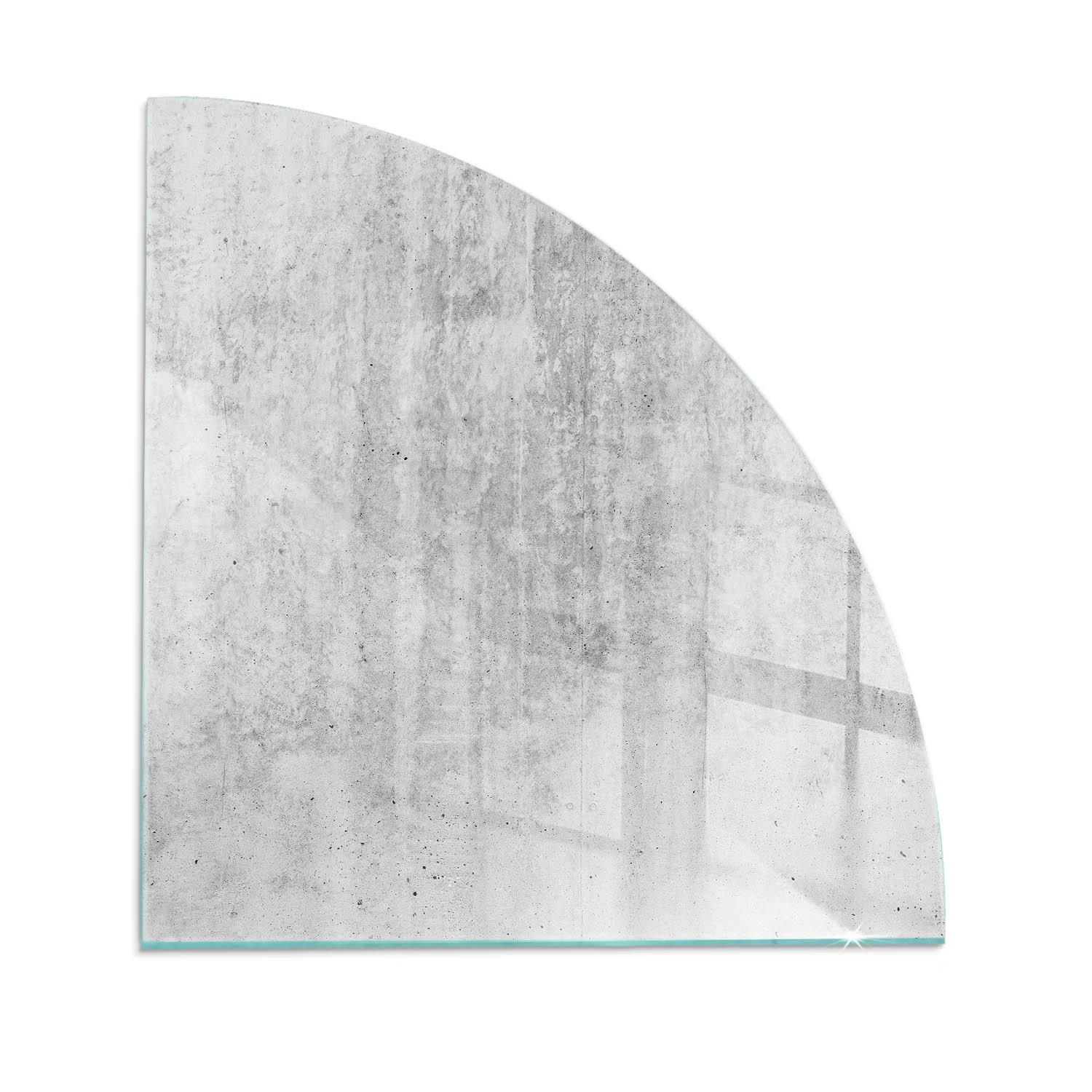Tulup Glasplatte für Kamin Rohbetonstruktur Kaminofen Glas Bodenplatte Quartal 100x100 cm Grau Glasplatte für Kamin Glasbodenplatte für Kaminöfen